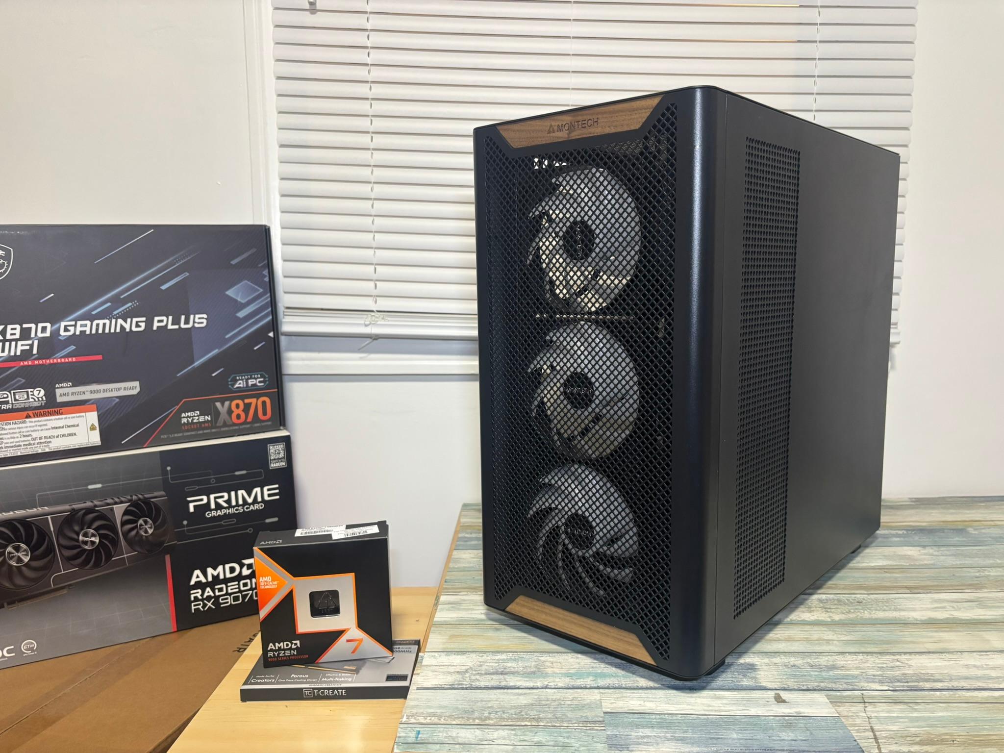 Stealth Build RX 9070 XT Ryzen 7 9800X3D