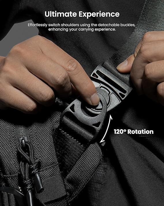 tomtoc EDC Sling Bag For Steam Deck, 5.5L Crossbody Bag