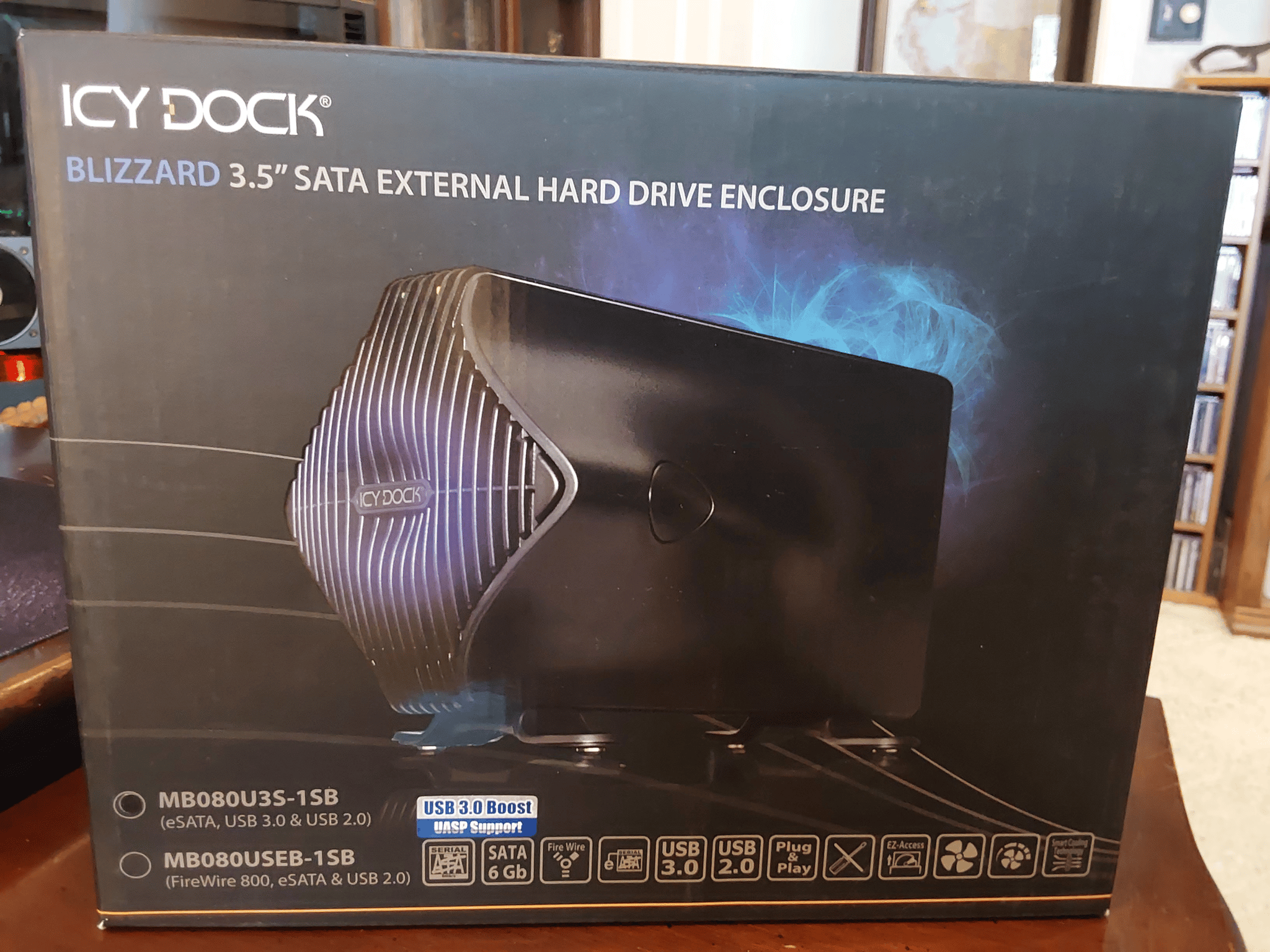 ICY DOCK Blizzard USB 3.0 & eSATA External 3.5” Sata Hard Drive Enclosure (MB080U3S-1SB)
