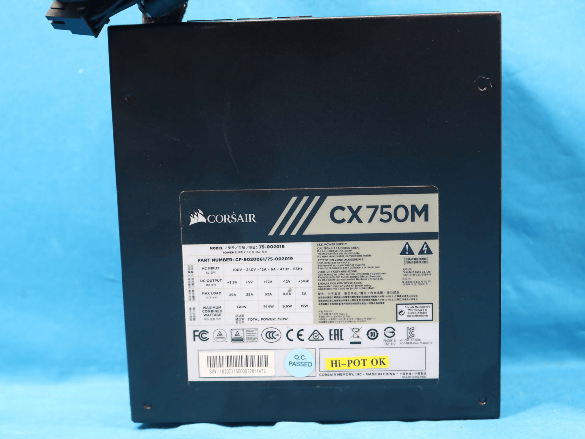 Corsair CX750M 750W 80+ Bronze 24-Pin Semi-Modular ATX Desktop Power Supply CP-9020061 75-002019