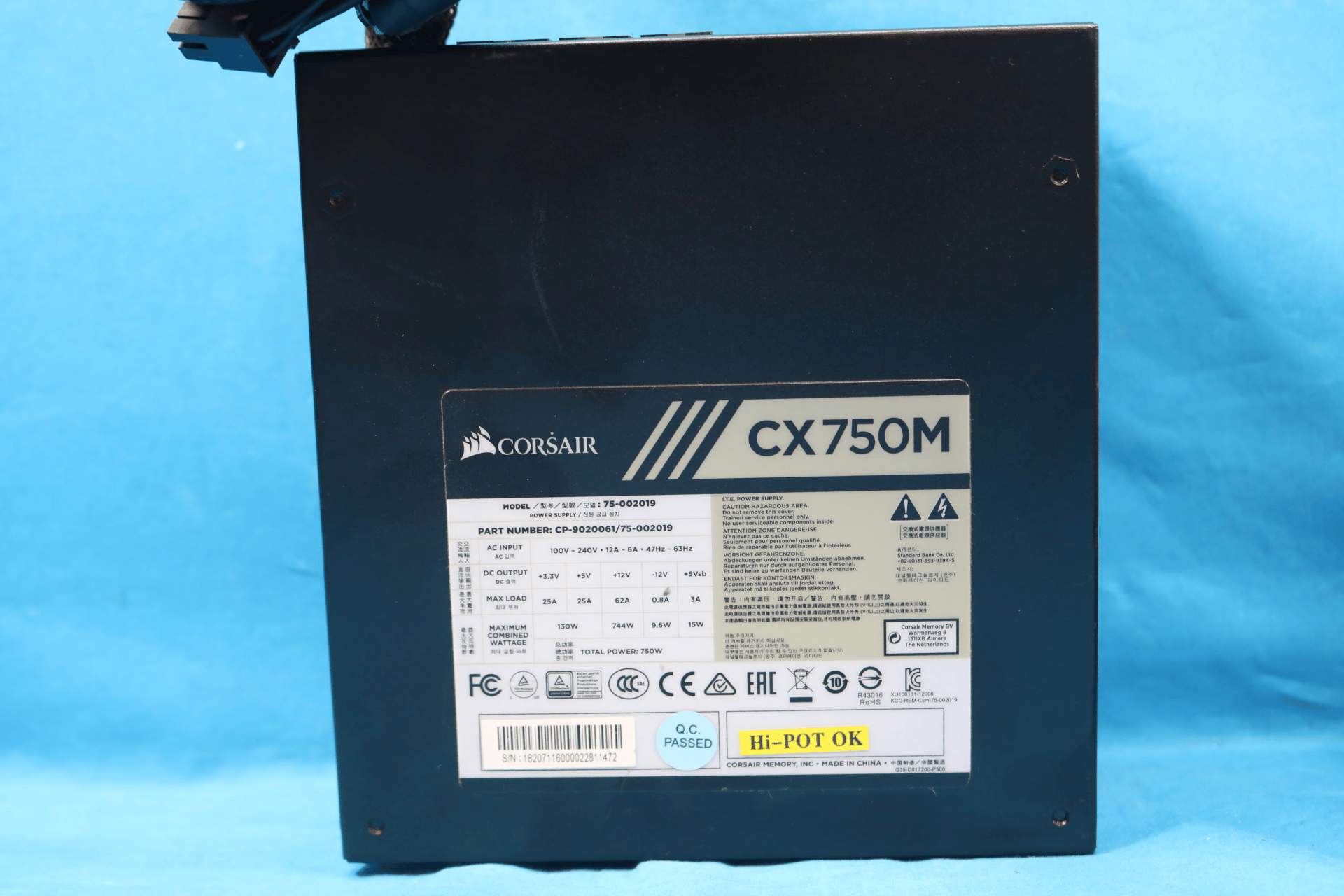 Corsair CX750M 750W 80+ Bronze 24-Pin Semi-Modular ATX Desktop Power Supply CP-9020061 75-002019