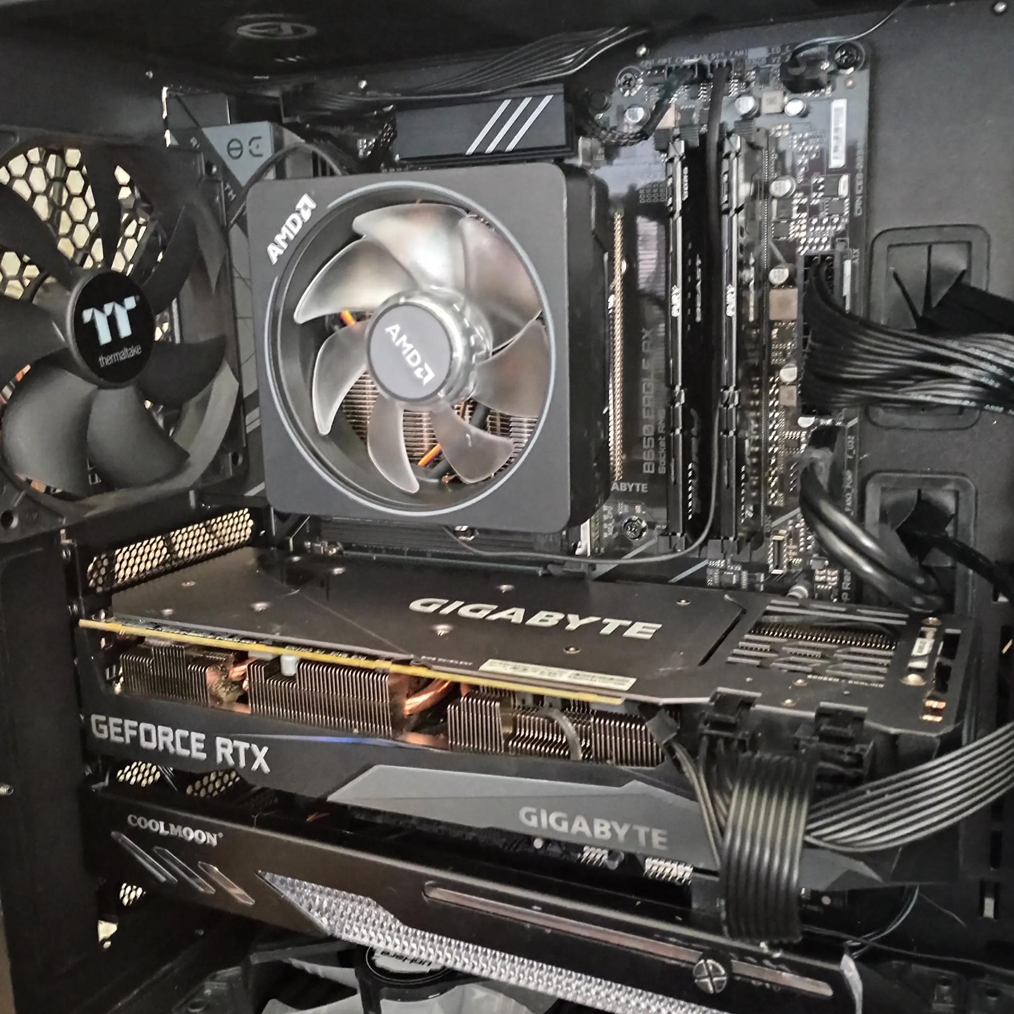 Ryzen 5 7500F, RTX 3060TI w/8gb VRAM, 16gb DDR5 RAM, 1TB SSD, 650 Watt PSU