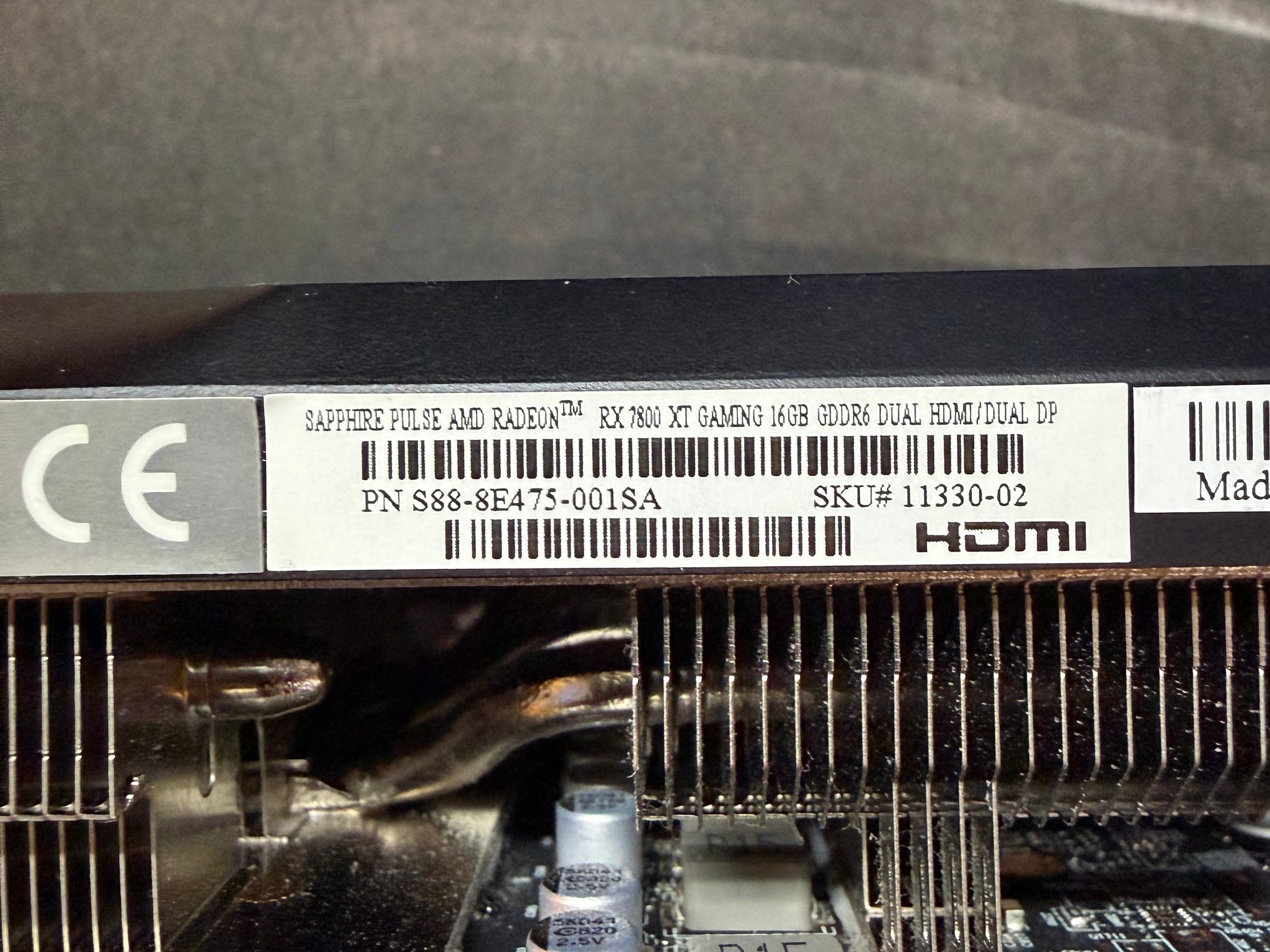 SAPPHIRE Radeon RX 7800 XT Pulse Gaming OC