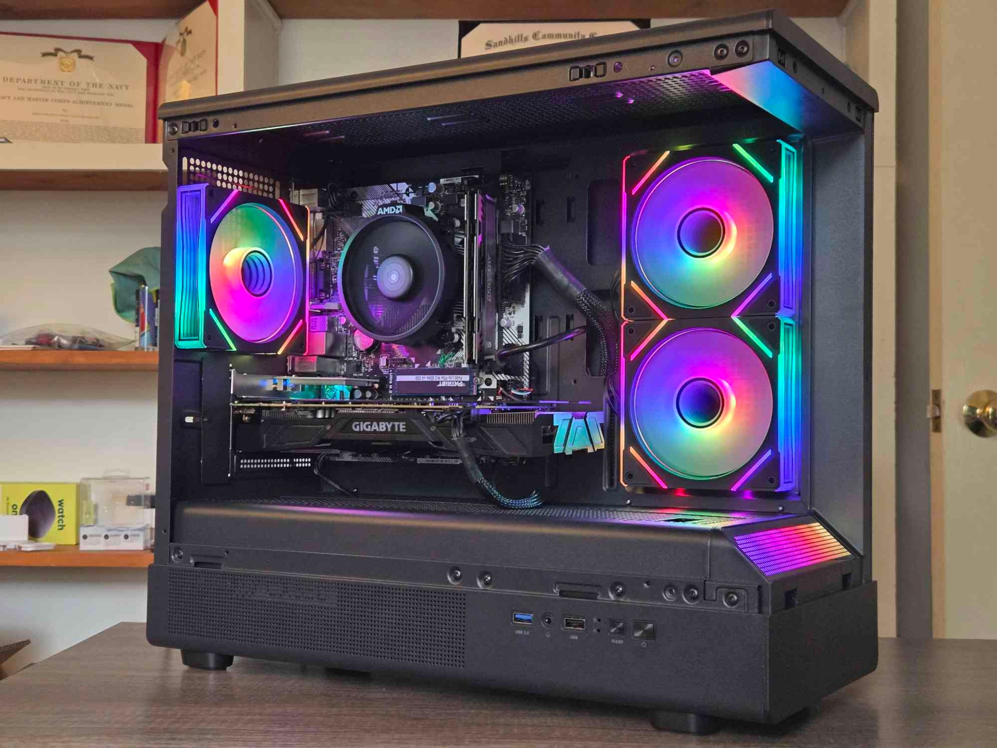 Black Gaming PC | GTX 1070 8GB | R5 2600 | 16GB | 500GB | Wi-Fi + BT | ARGB | 550W 80+ Bronze