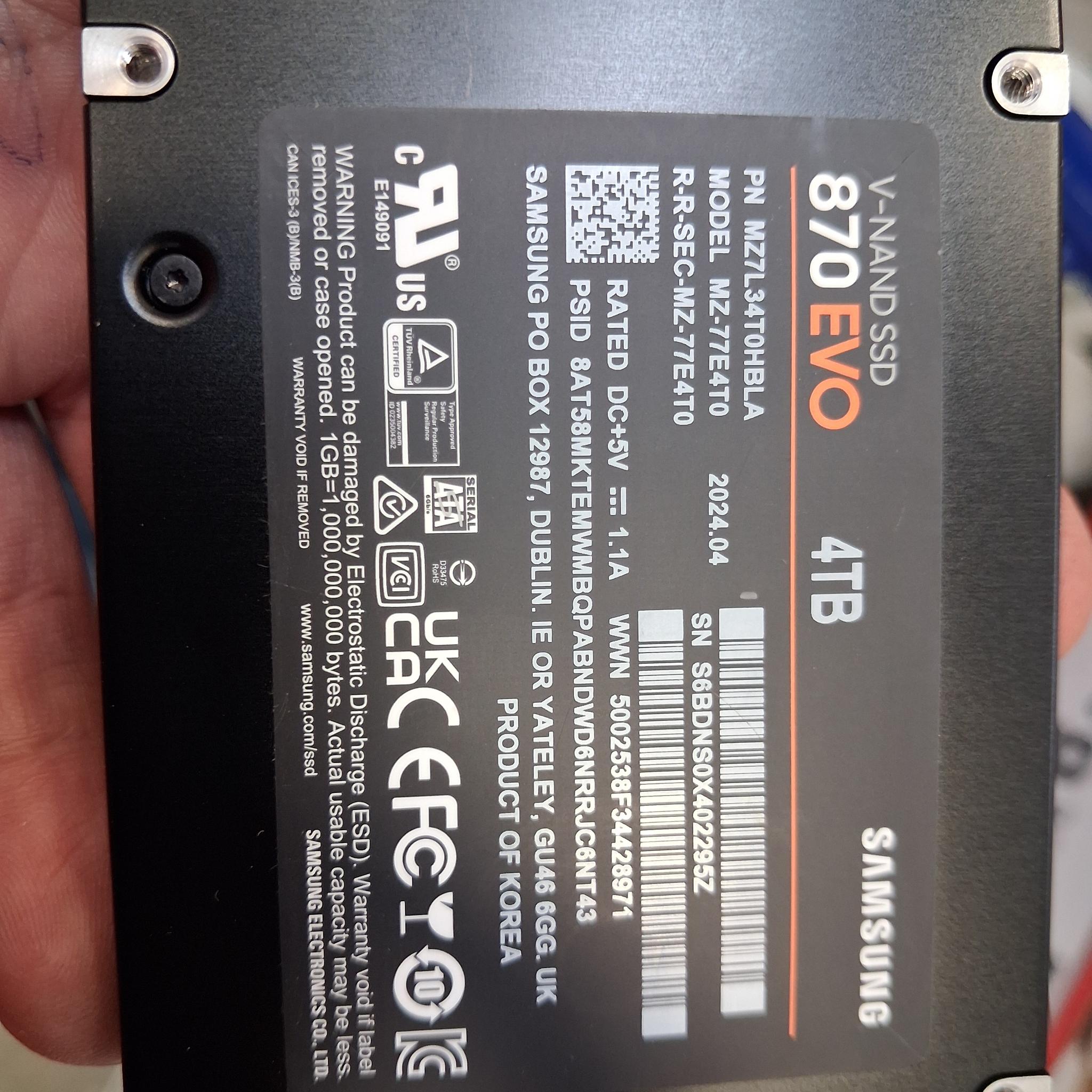 Samsung 870 evo 4tb