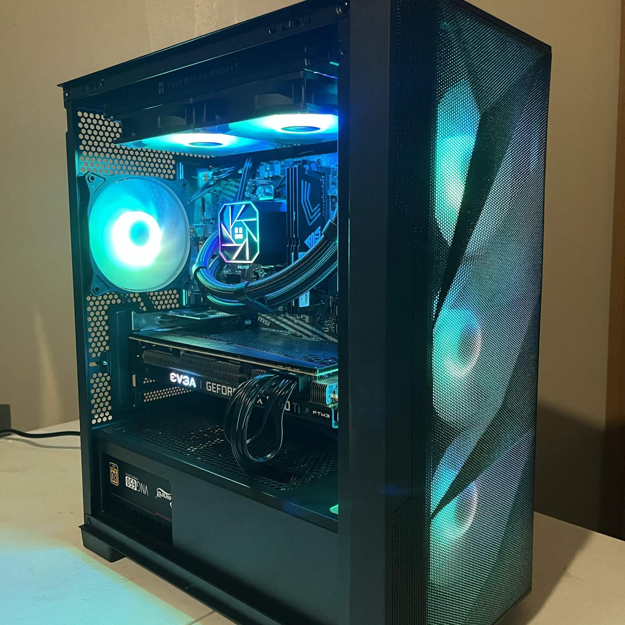 RTX 3060 Ti Gaming PC Ryzen 5 5500, 32GB DDR4 3200MT/s, 1 TB NVMe SSD.