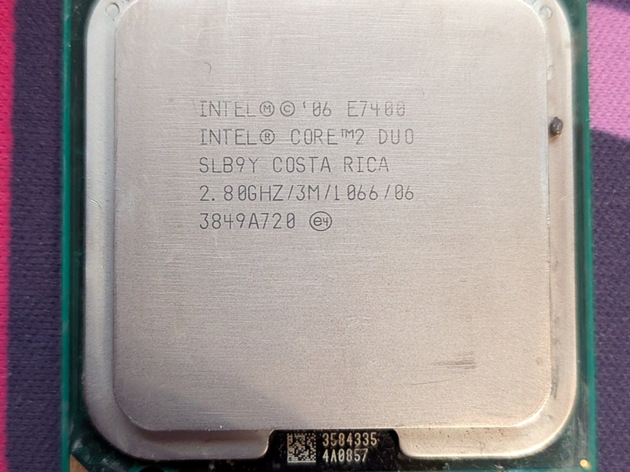 Intel Core2 Duo E7400 CPU Socket LGA775 2.8GHZ Dual Core