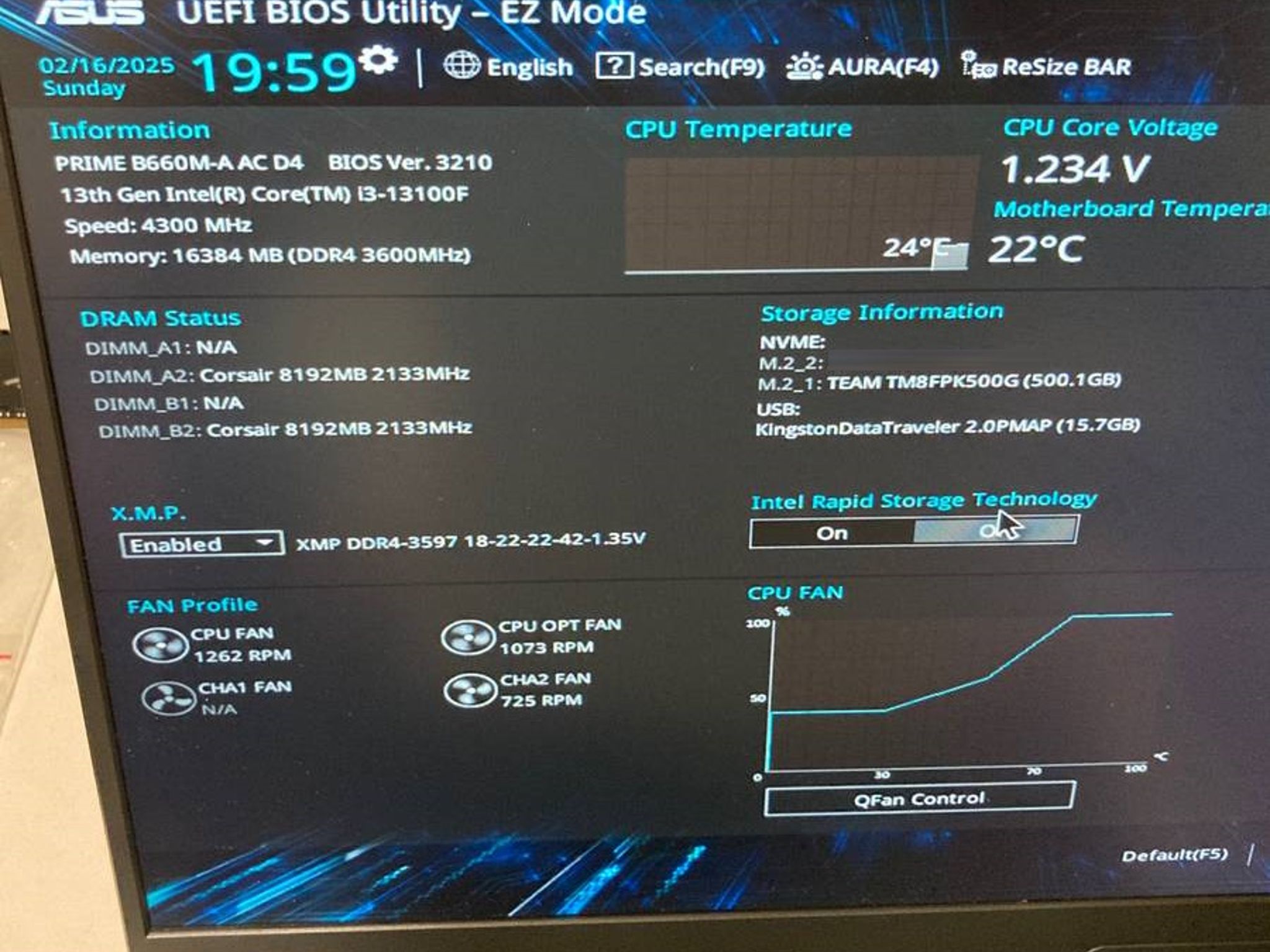 Budget MFF White Gaming PC (13100F, 6500XT, 16GB RAM)