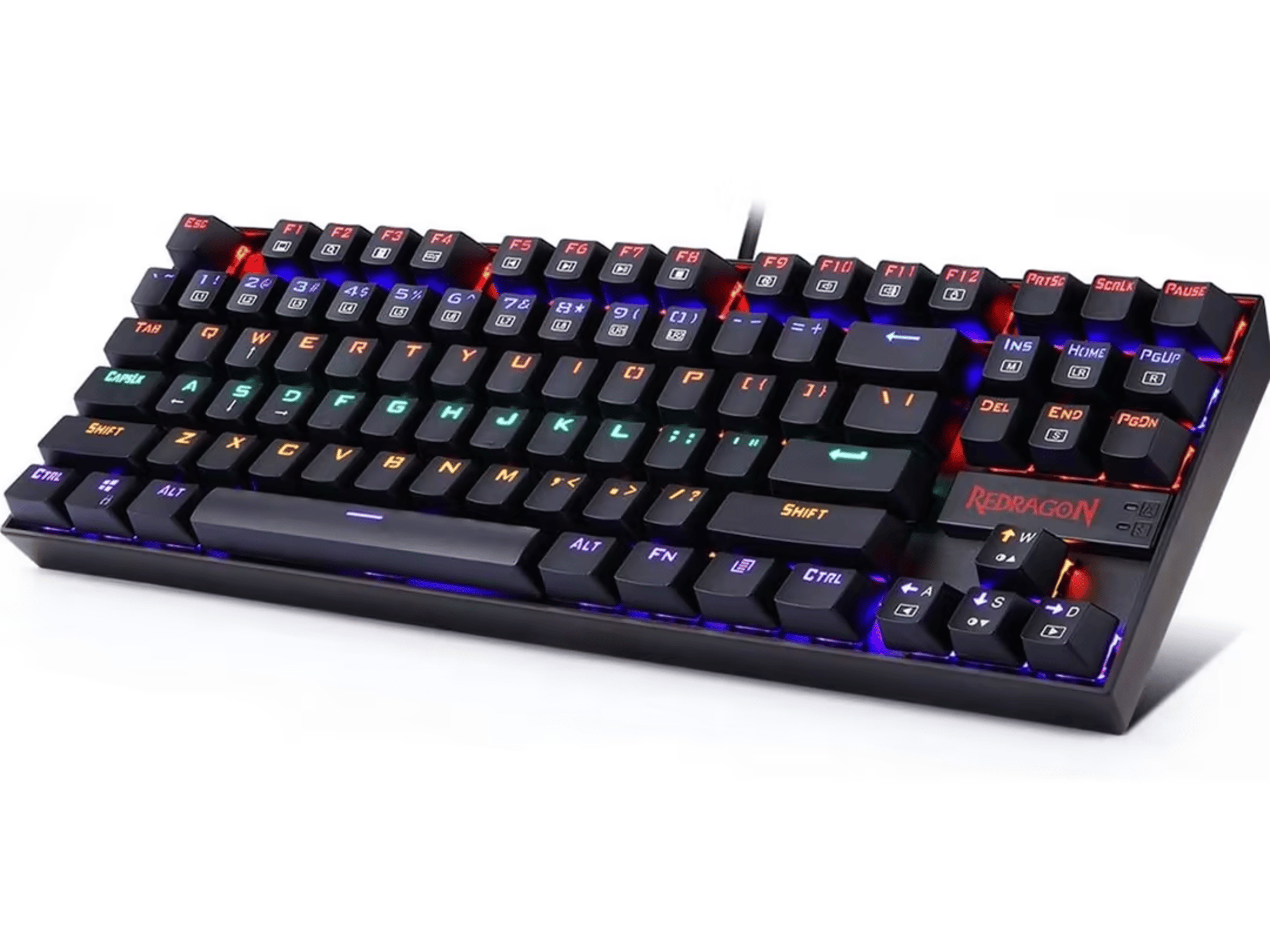 Redragon K552 RGB Mechanical Gaming Keyboard Wired (Black, 87 Keys Blue Switches) (Used, Like New)
