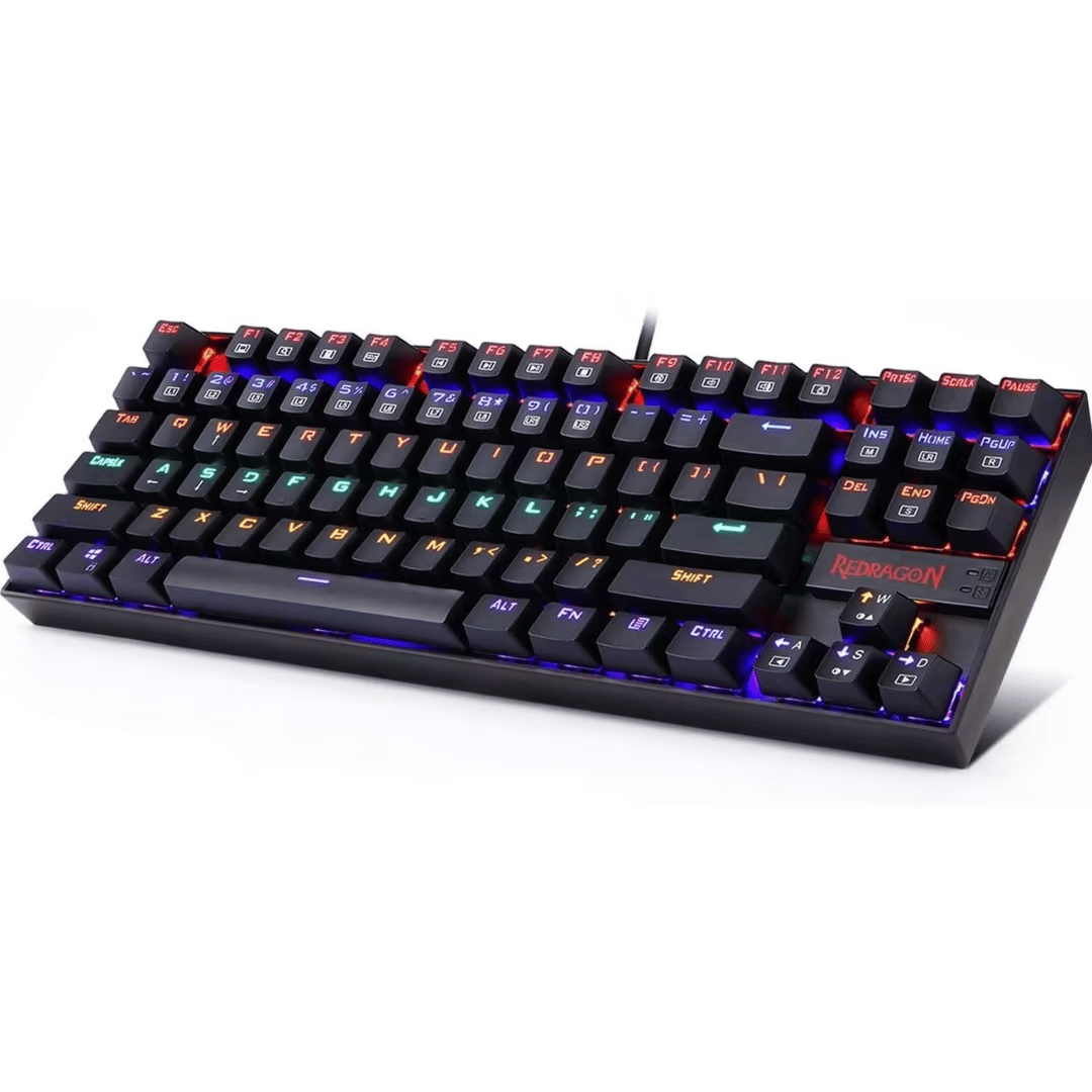 Redragon K552 RGB Mechanical Gaming Keyboard Wired (Black, 87 Keys Blue Switches) (Used, Like New)