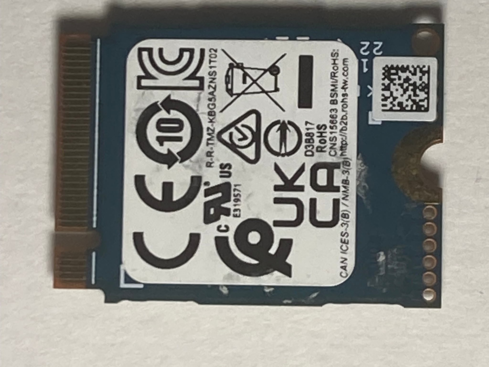 Kioxia KBG50Z 512GB Gen4x4 M.2 2230 SSD | Solid State Drive | 81% Drive Health