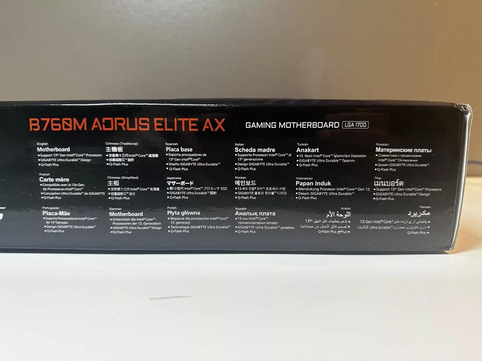 Gigabyte B760M Aorus Elite AX DDR5 Intel Socket LGA 1700 Motherboard BRAND NEW