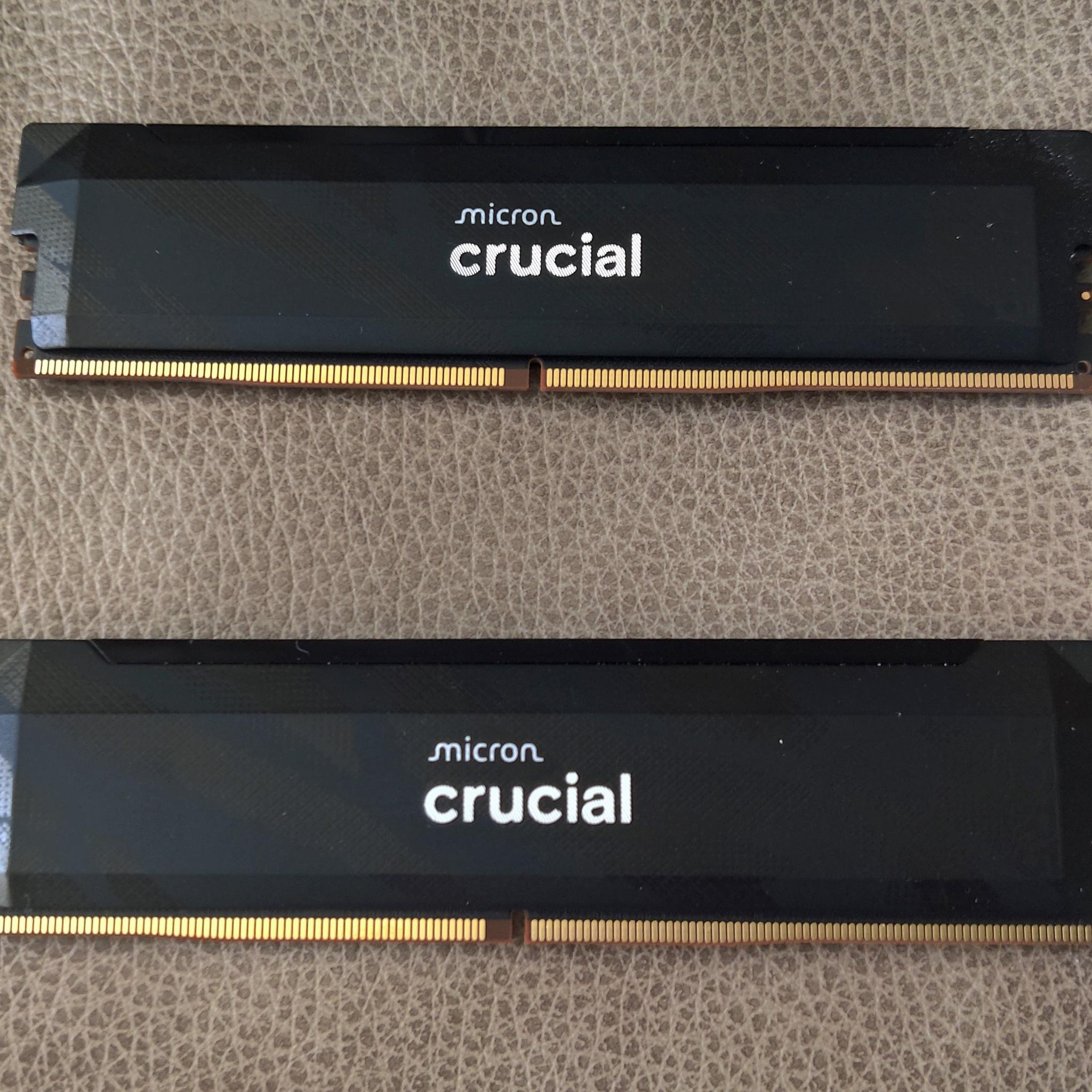 Crucial Pro DDR5-6400 CL38 32GB Kit (16GBx2) UDIMM: OC Gaming Memory Black
