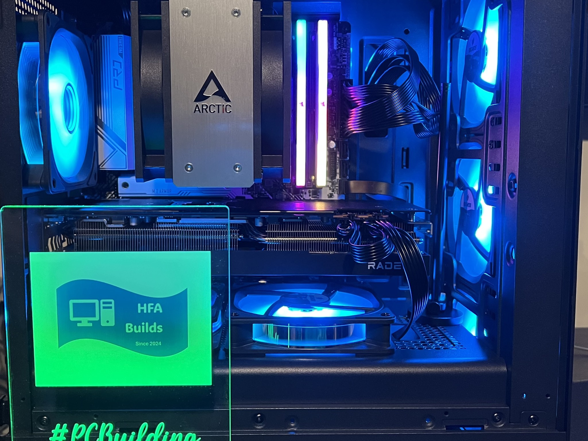 Team Red 3.0 Ryzen 5 7600x 1.5 TB SSD 32GB DDR5 RX 7800 XT ARGB fans. ALL NEW parts!