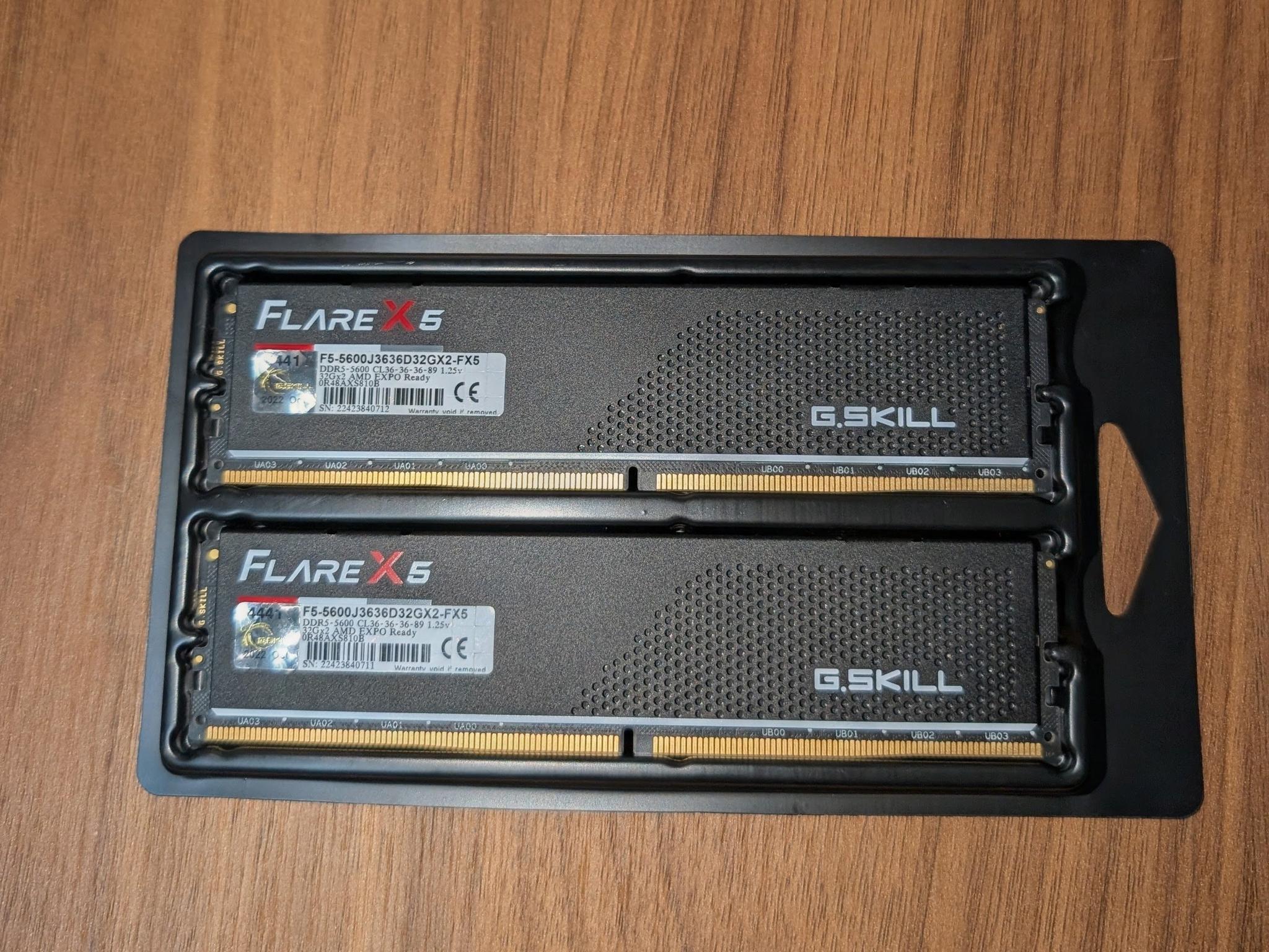 64GB G.SKILL Flare X5 Series DDR5 RAM (AMD Expo) (2x32GB) 5600MT/s