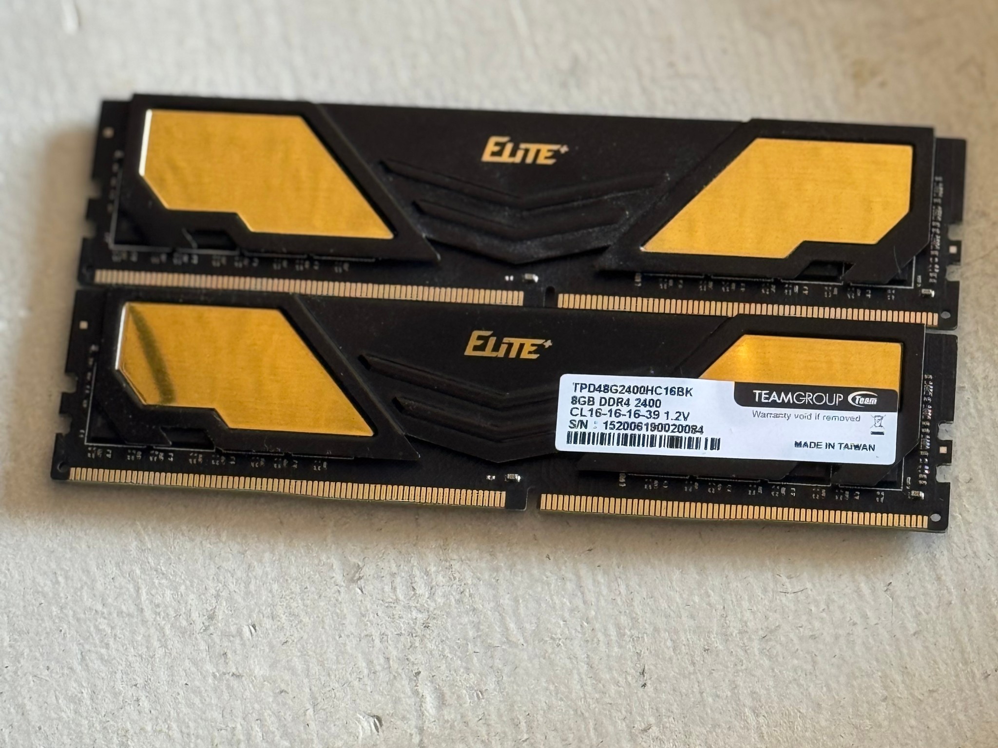 16GB DDR4 Ram - Teamgroup Elite