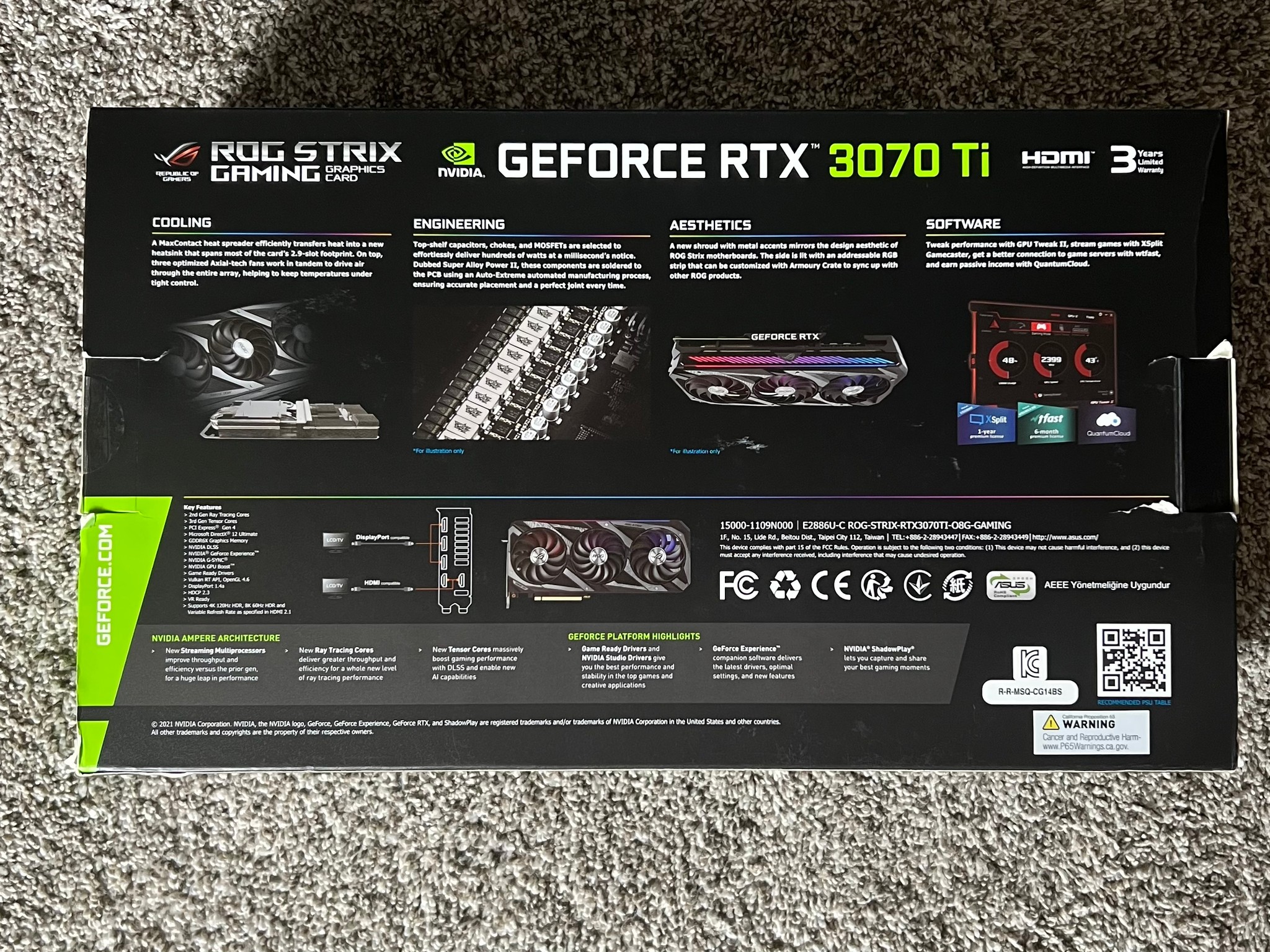 ASUS ROG Strix GeForce RTX 3070 Ti OC 8GB GDDR6X