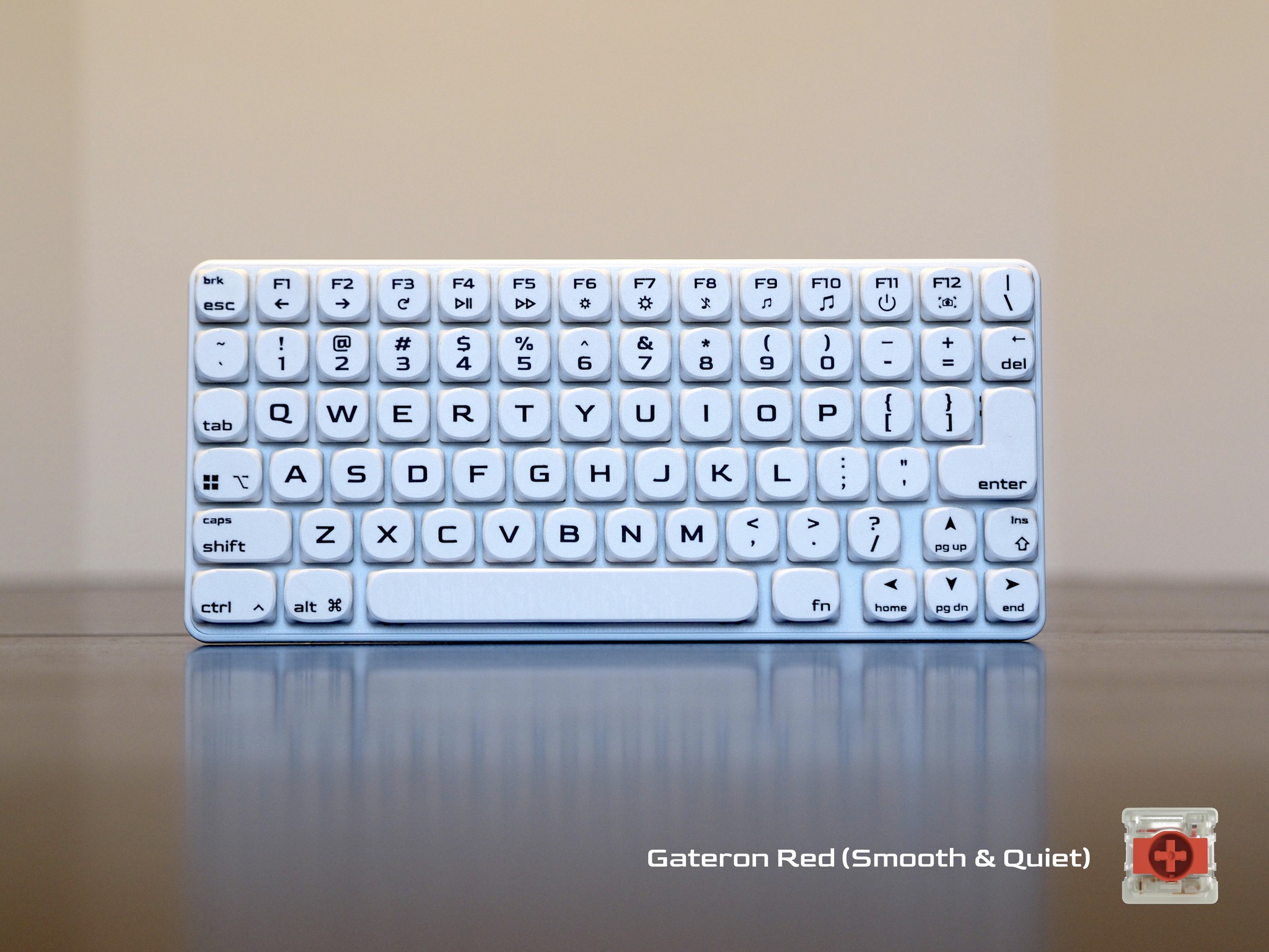 Low Profile 74-key Wired Mechanical Keyboard • Hot Swappable, Hand Assembled, Gaming, Travel, USB-C