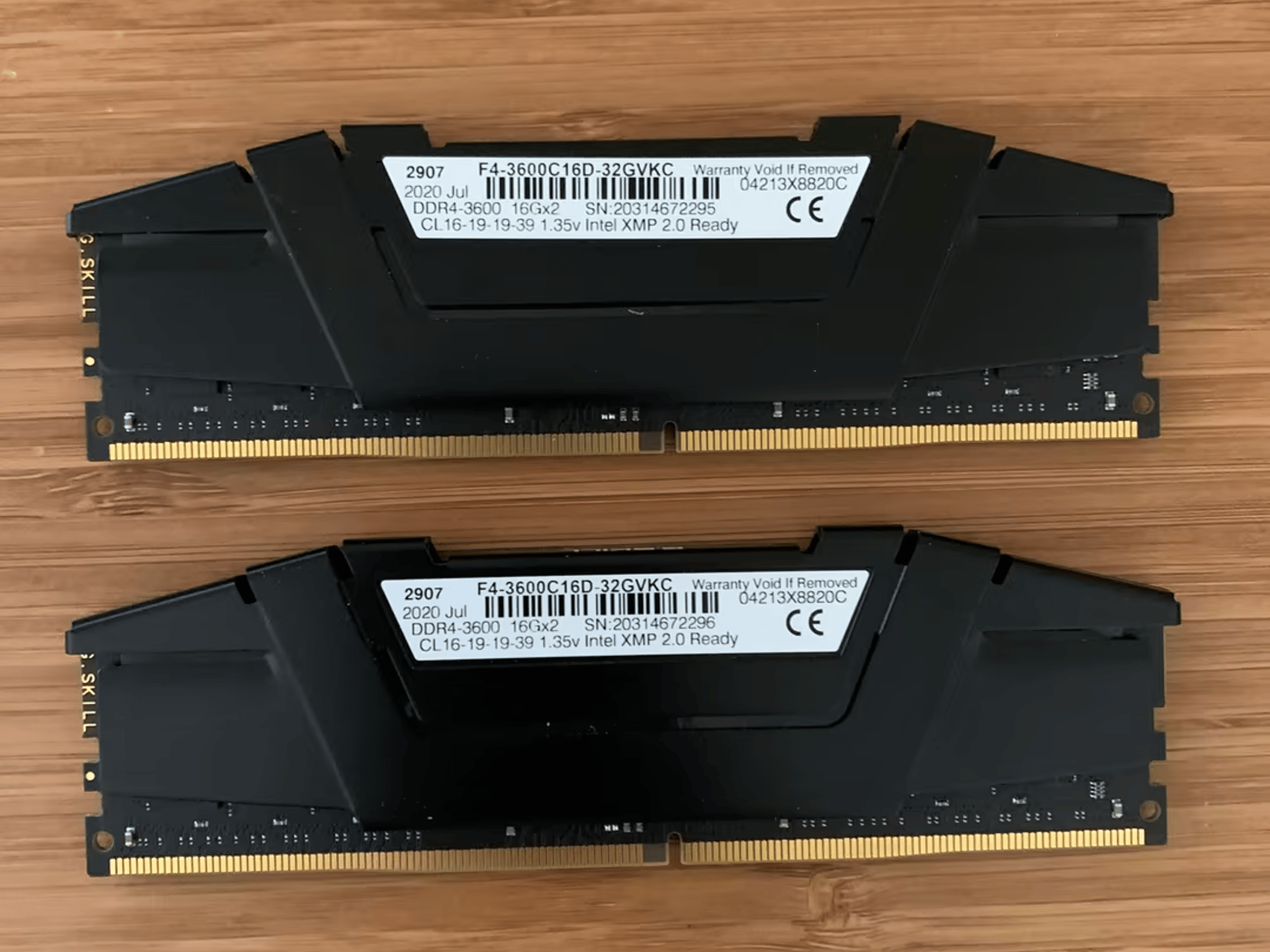 G.Skill Ripjaws 32 GB (2 x 16 GB) DDR4-3600 CL16 Memory