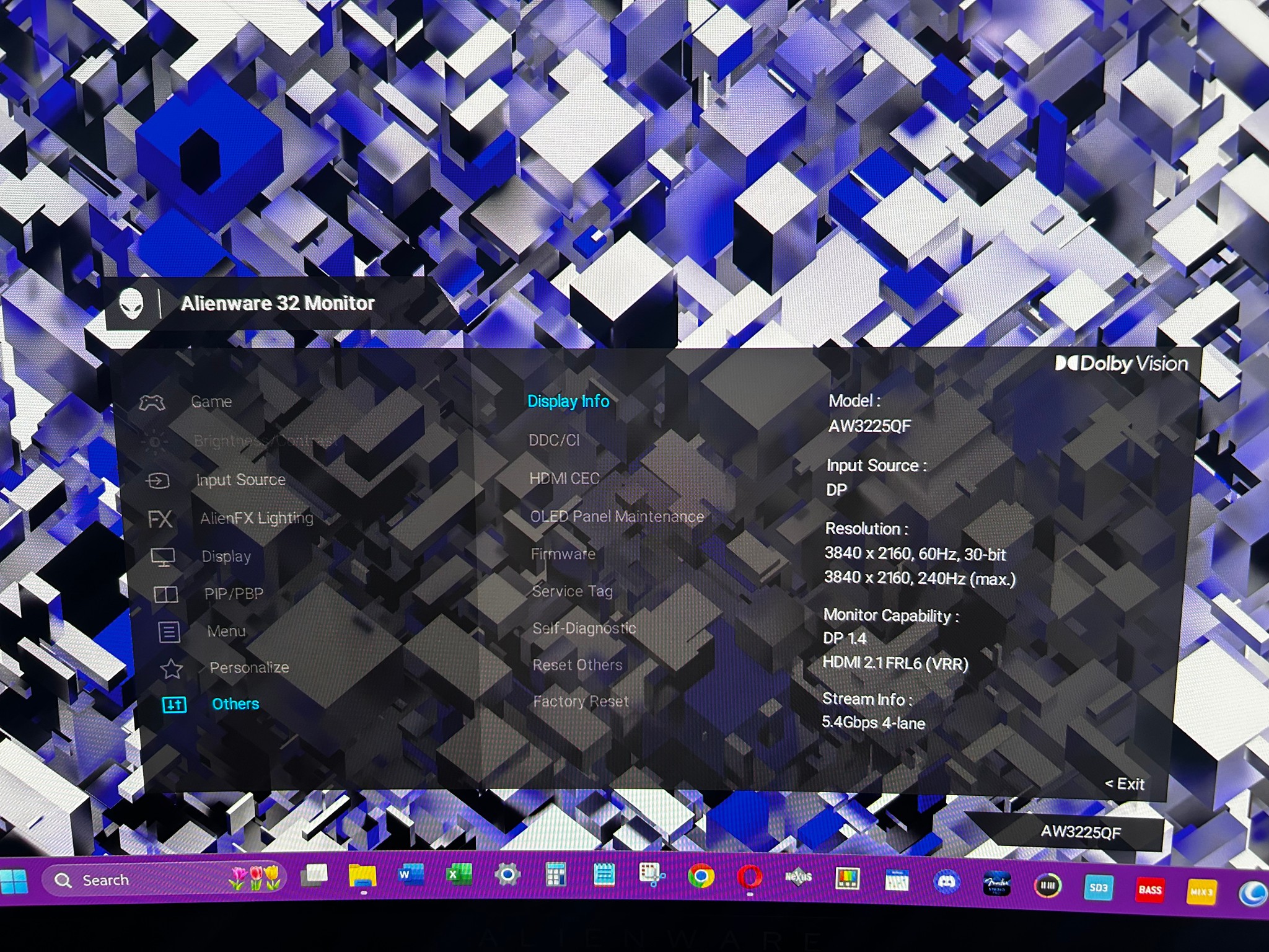 NEW Alienware QD-OLED 32” (240hz) 4K (2560x1440) Gaming Monitor – (AW3225QF)