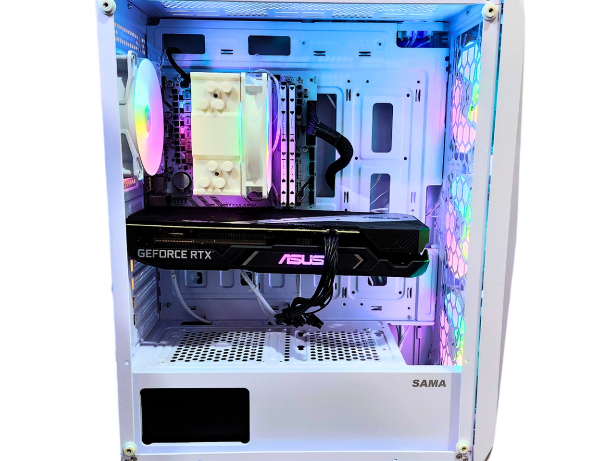 🤖 Cyborg 🔫 - RTX 3060 TI | Ryzen 5 | 16GB DDR4 RAM | 1TB SSD | 5 RGB Fans | White Gaming PC