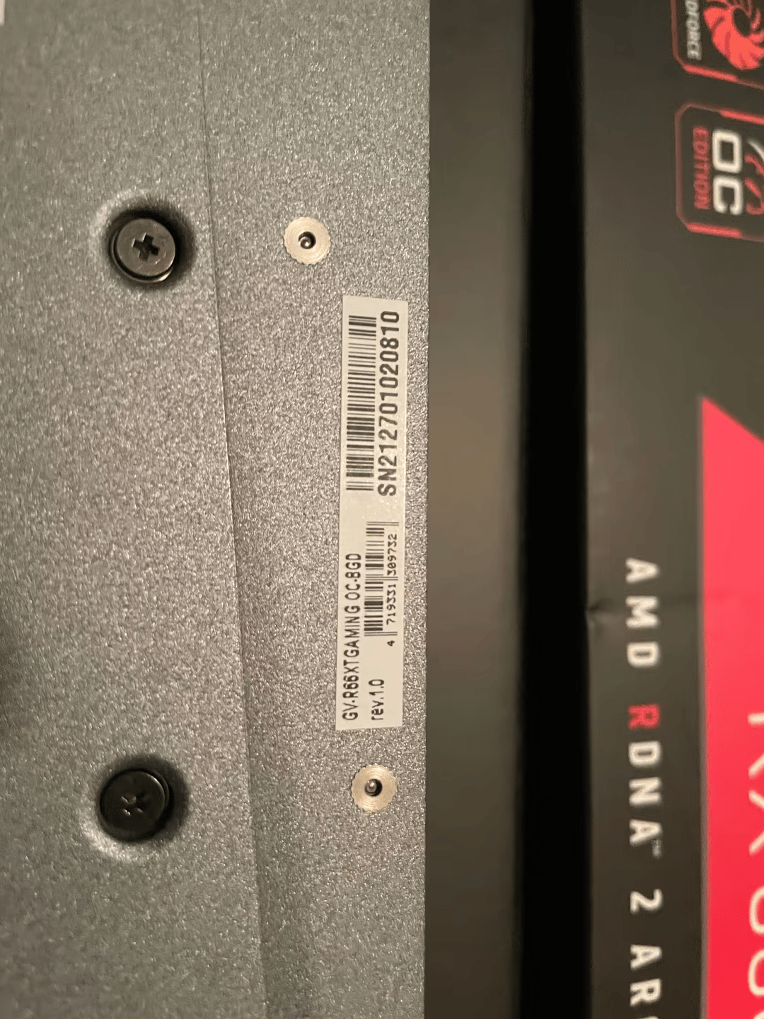 Gigabyte 6600XT Gaming OC 