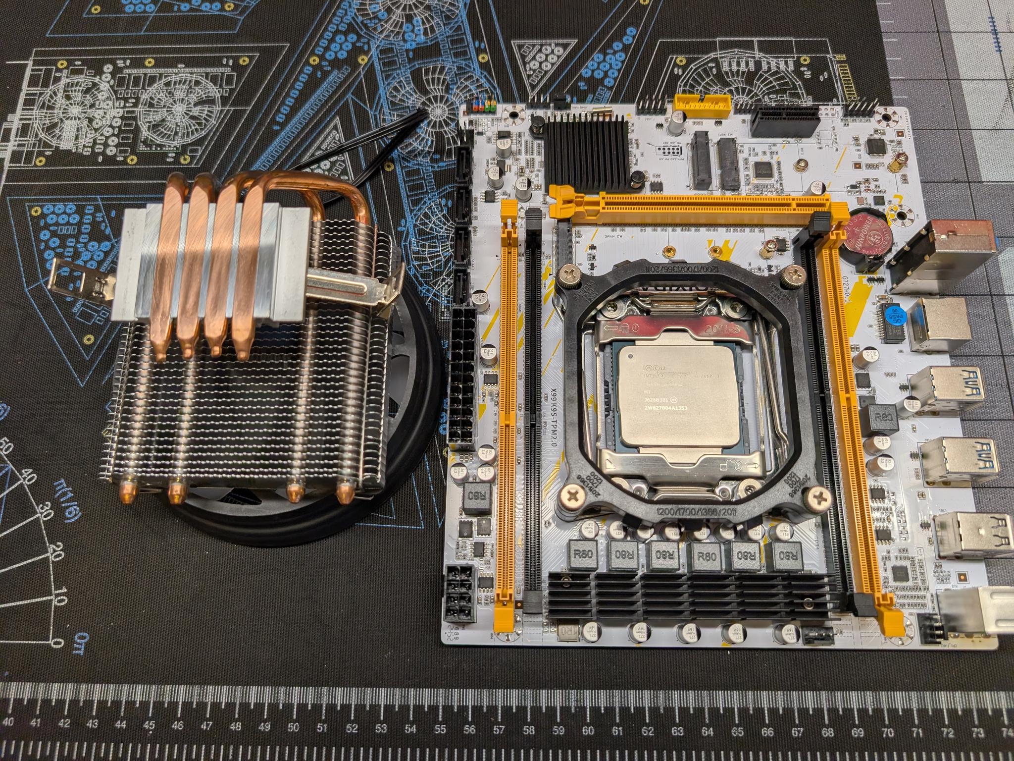 QIYIDA X99 Motherboard with Intel Xeon E5-2660 V3 CPU + CPU Cooler