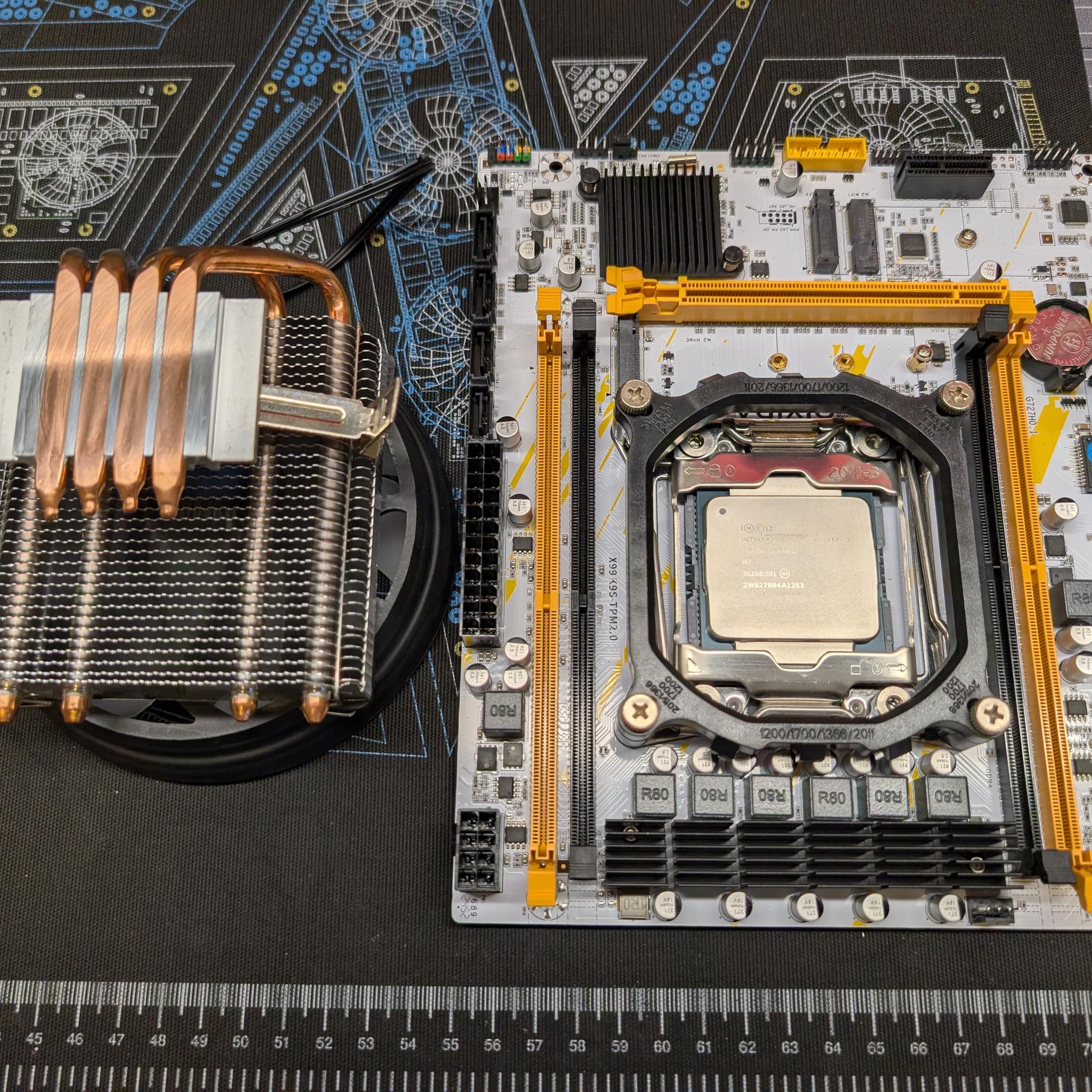 QIYIDA X99 Motherboard with Intel Xeon E5-2660 V3 CPU + CPU Cooler