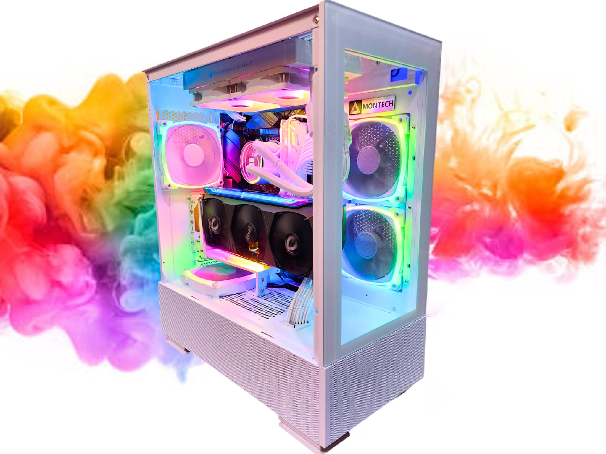 SALE: RTX 3080 + i5 11600k + 32GB RGB RAM + 2TB SSD + 6 Fans + Full RGB ( All White Gaming PC )