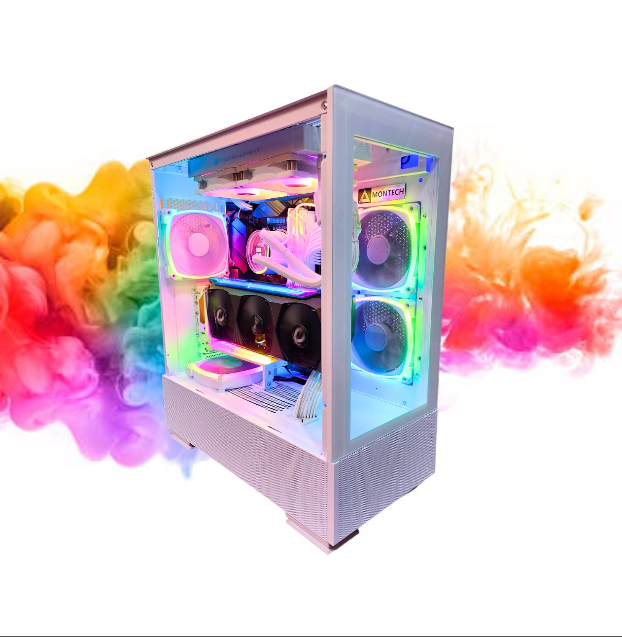 SALE: RTX 3080 + i5 11600k + 32GB RGB RAM + 2TB SSD + 6 Fans + Full RGB ( All White Gaming PC )