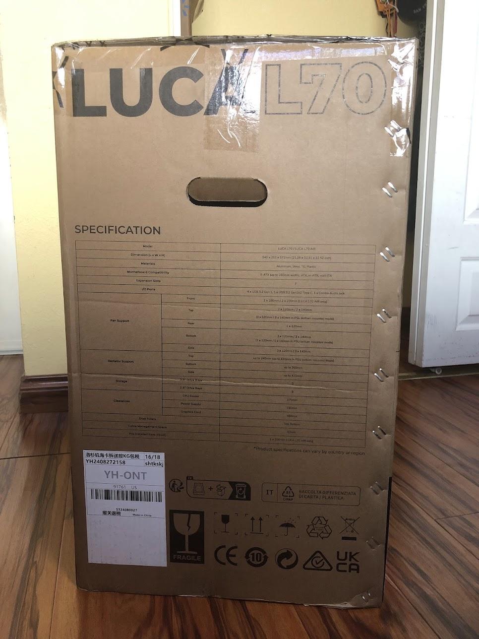 TRYX Panorama LUCA L70 White Mid-tower E-ATX PC Case V1