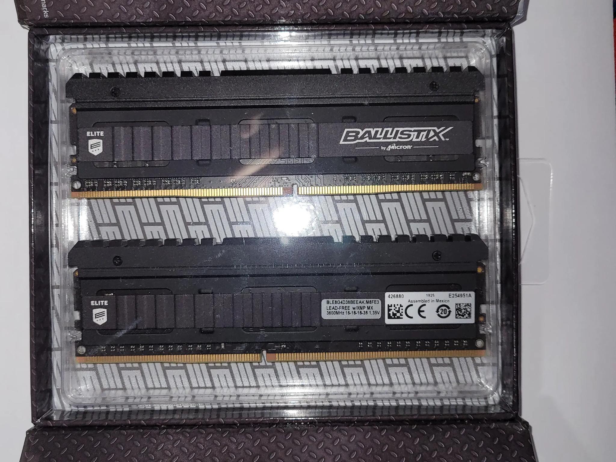 Crucial Ballistix Elite 3600 MHz DDR4 DRAM Memory Kit 16GB (8GBx2) CL16 BLE2K8G4D36BEEAK