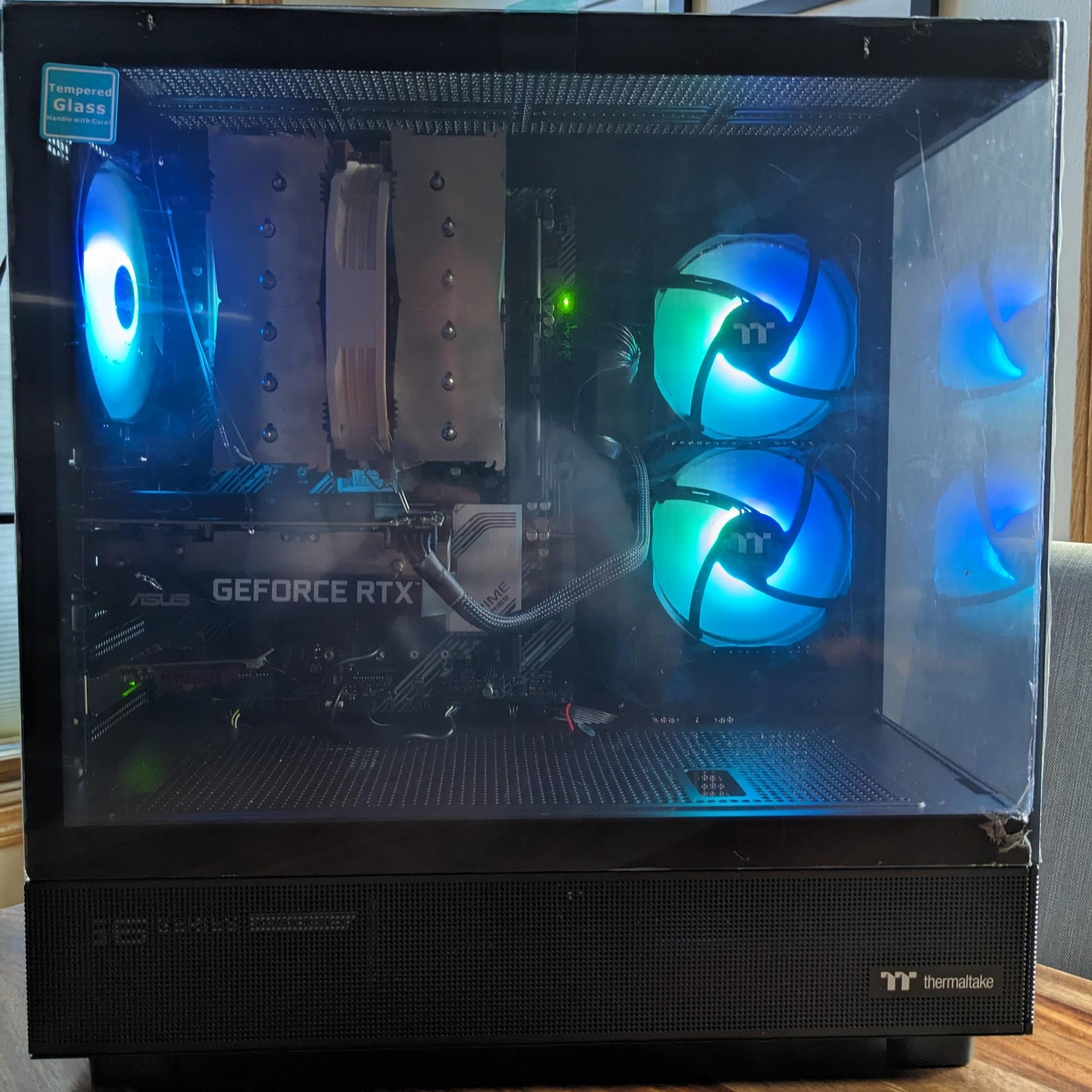 Ryzen 5950X, RTX3060-12GB, 1TB PCIe4x4, 16GB RAM, Noctua NH-D15 Cooler, B550 MB, View 270, Win11 Pro