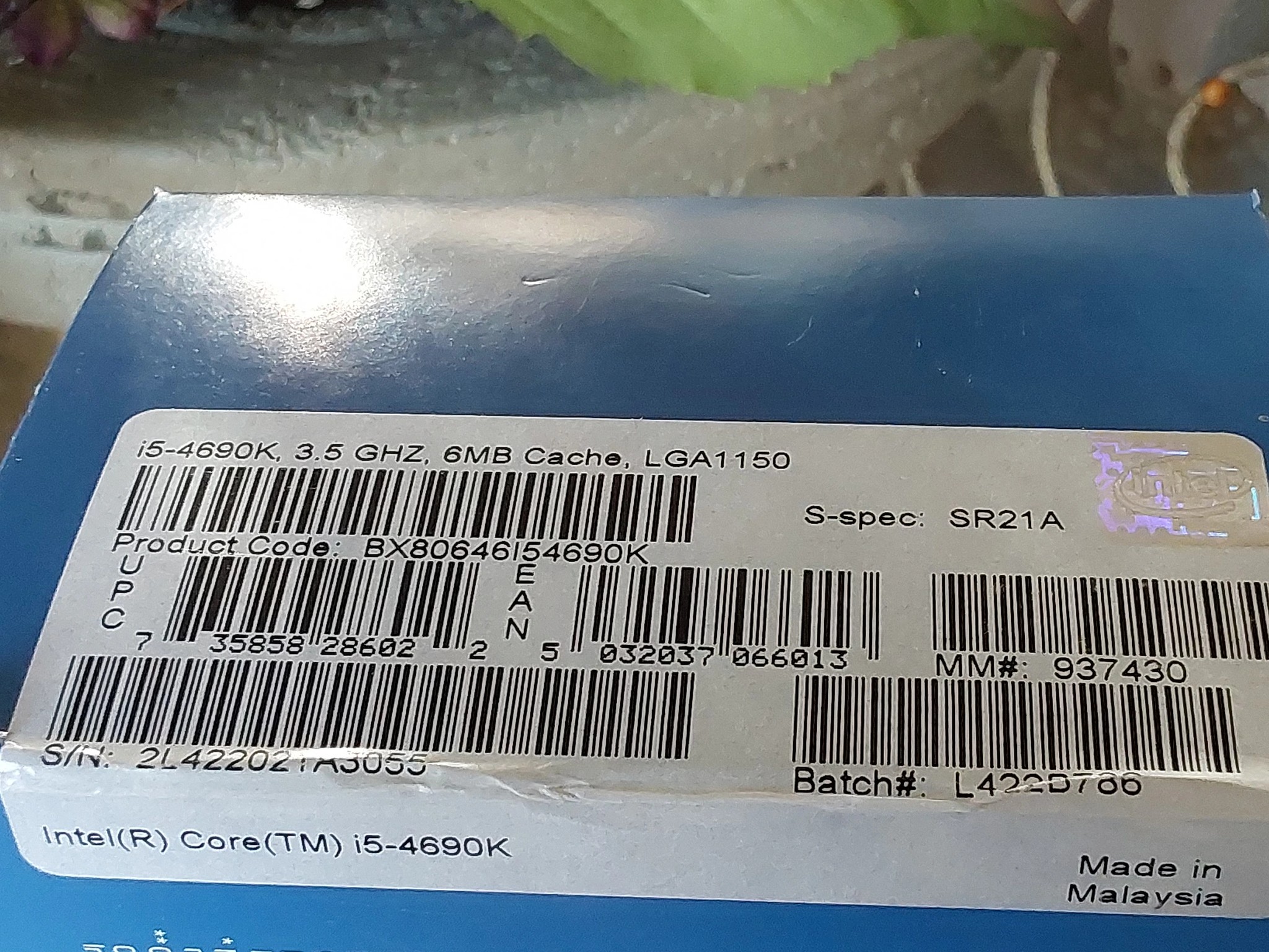 NEW Intel i5 4690k 3.5GHz CPU in original retail box