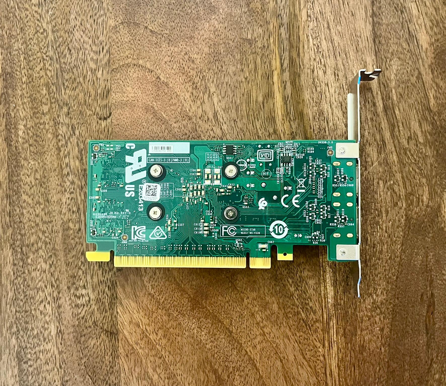 Nvidia GeForce GT 730 GPU, 2GB DDR3, 2x Display Port, manufactured by MSI for Dell