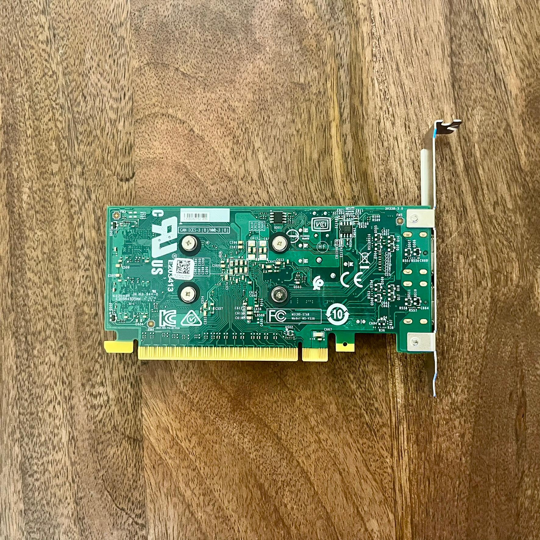 Nvidia GeForce GT 730 GPU, 2GB DDR3, 2x Display Port, manufactured by MSI for Dell