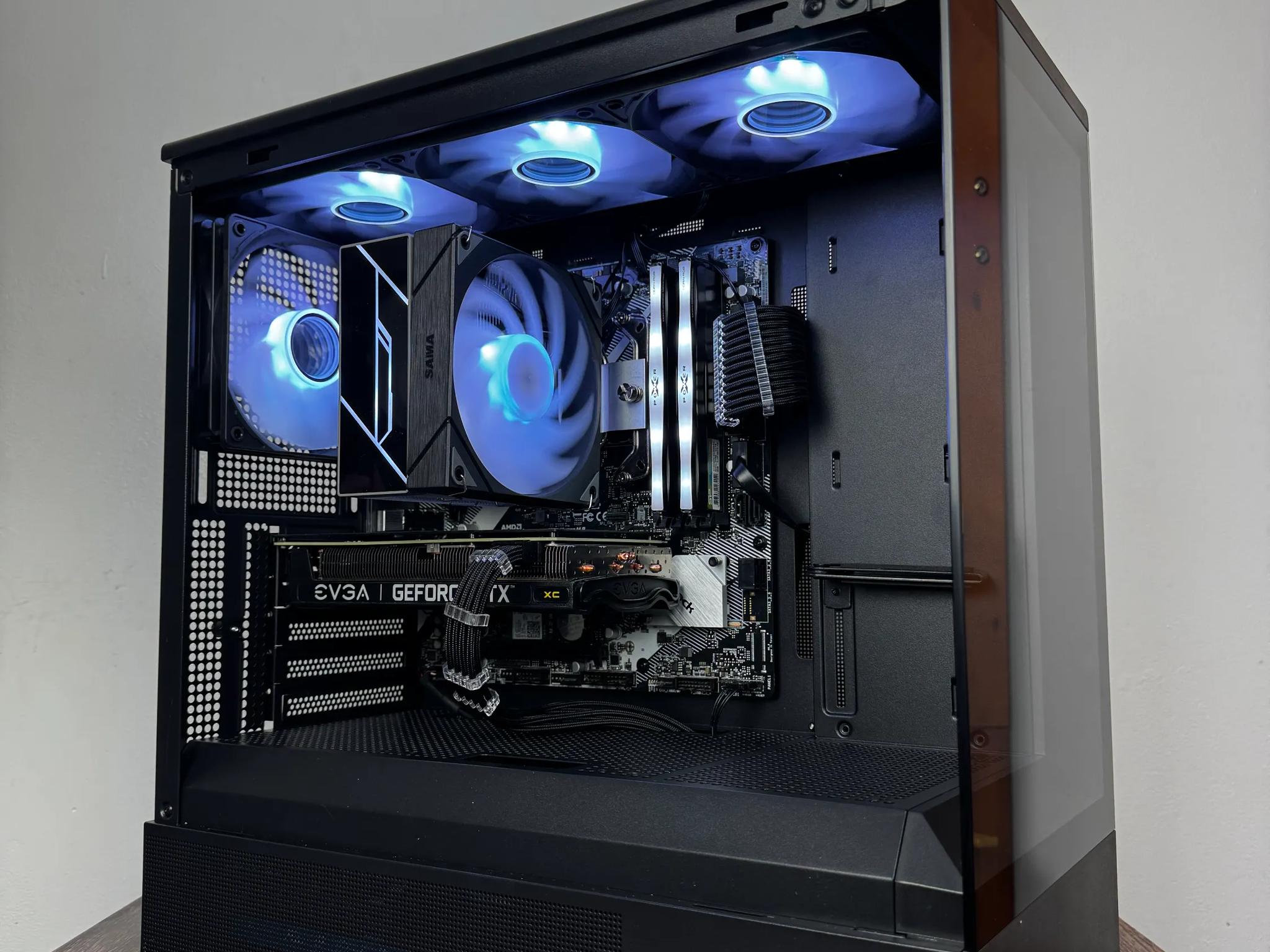 🖤Black🖤 Budget Gaming PC (Ryzen 5 5600 + RTX 3060 TI + 16gb Ram)