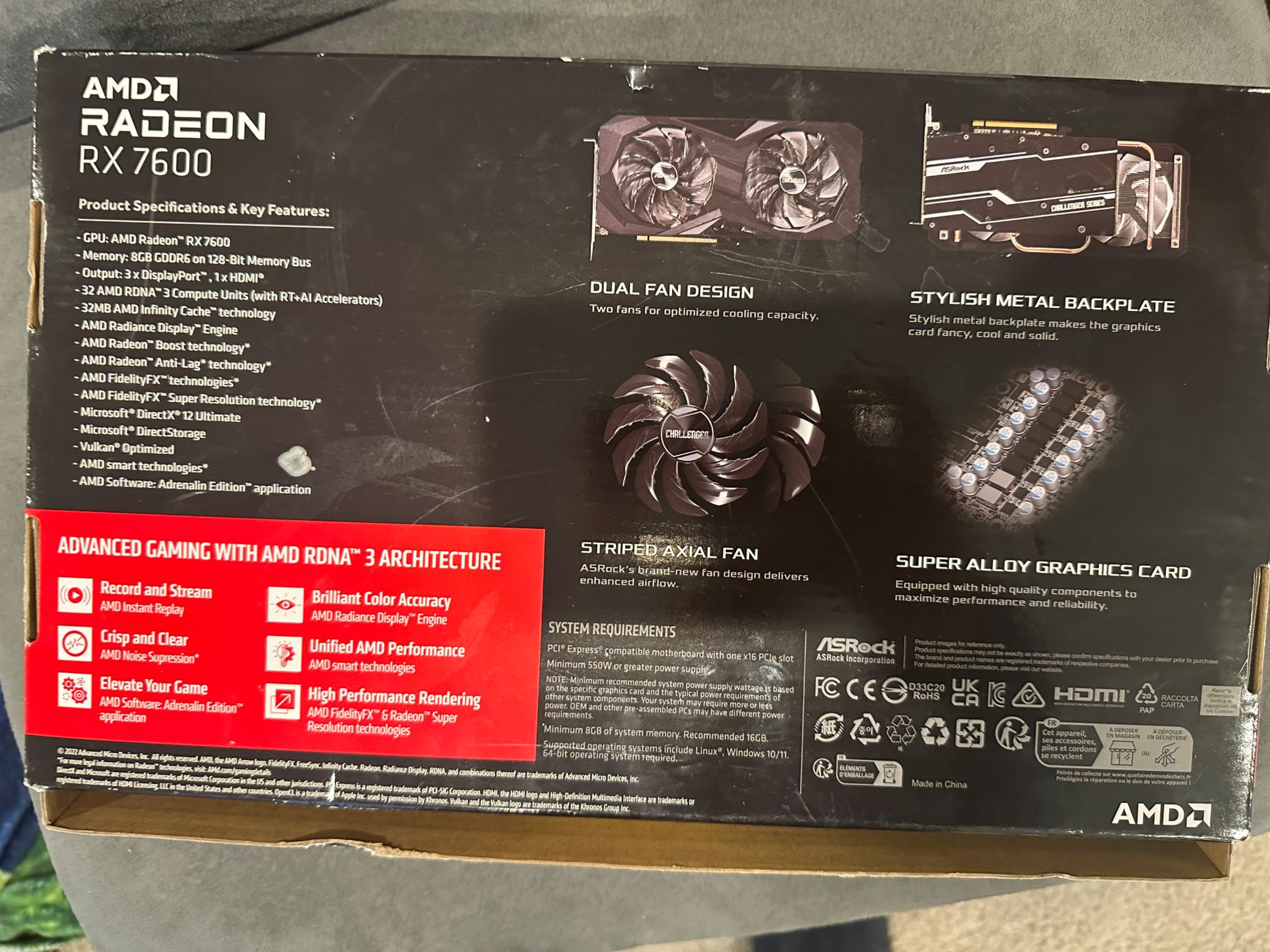 AMD Radeon RX7600 8GB OC  Challenger edition