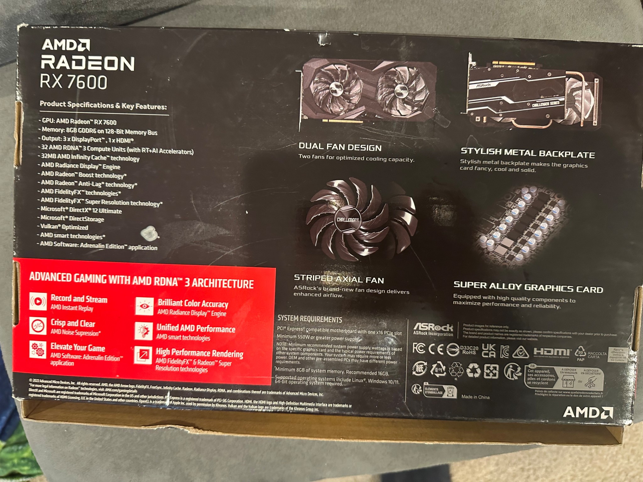 AMD Radeon RX7600 8GB OC  Challenger edition