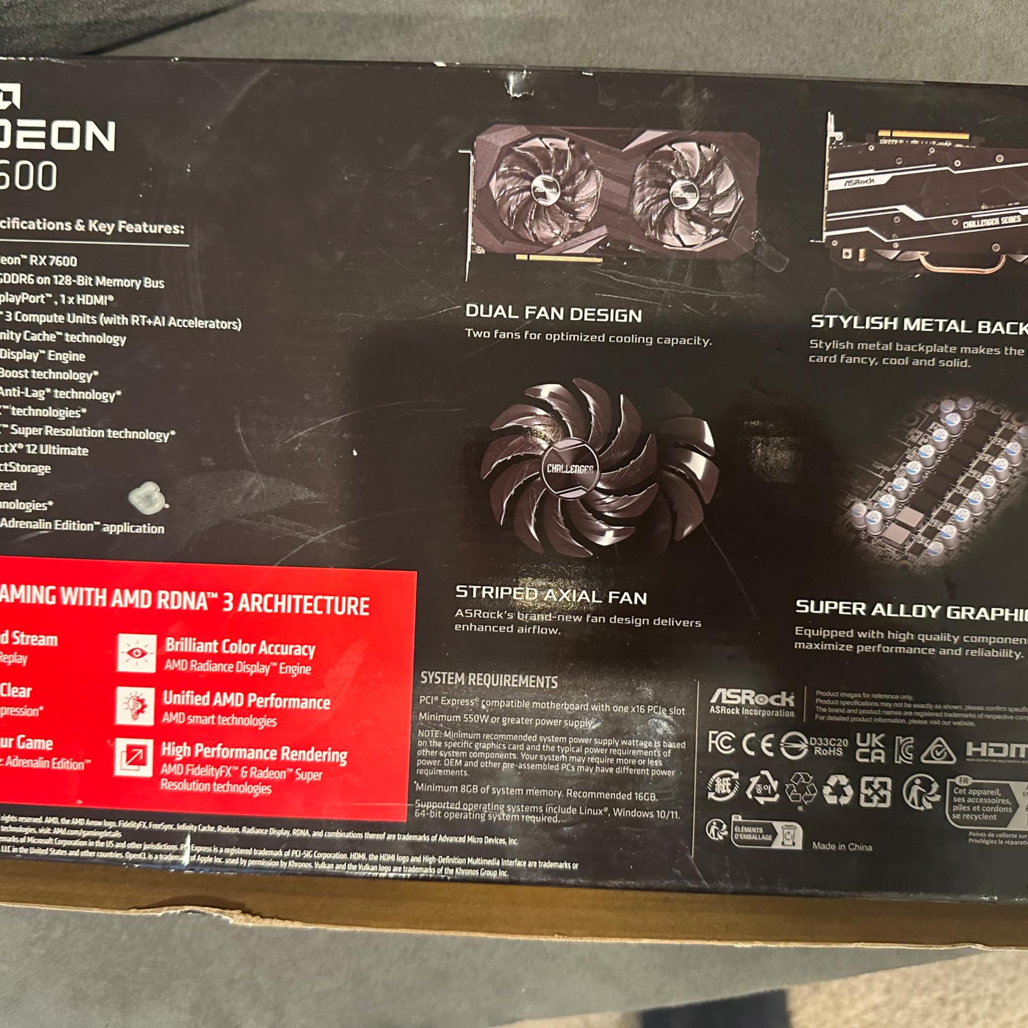 AMD Radeon RX7600 8GB OC  Challenger edition