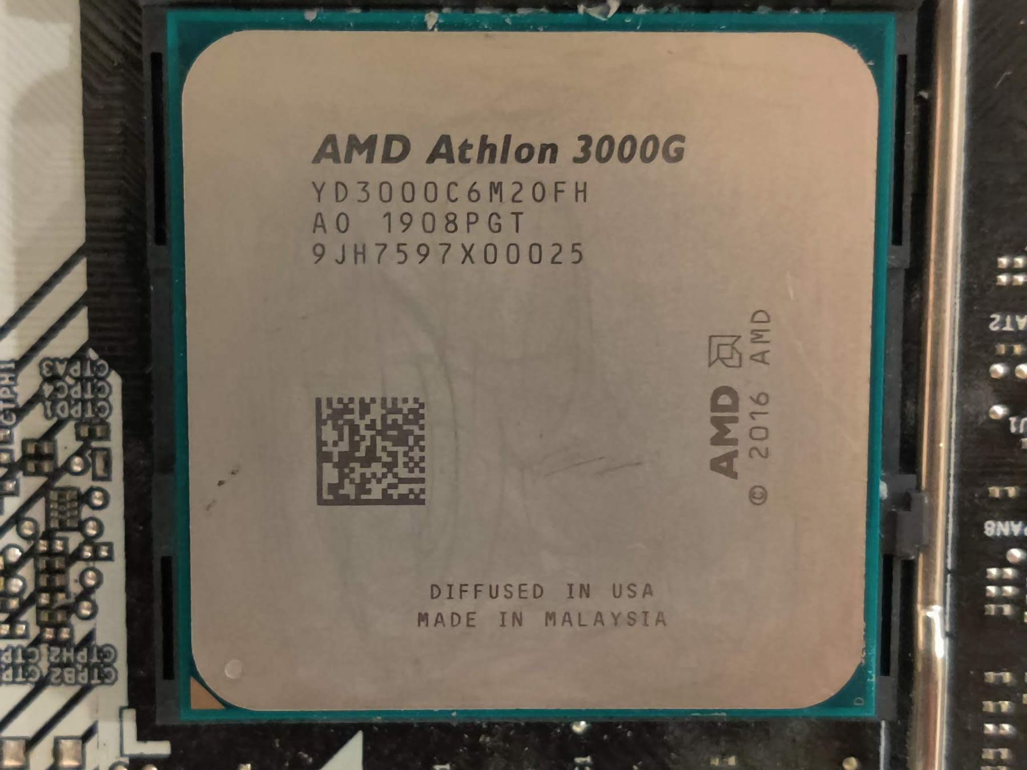 AM4 ASRock Motherboard and AMD Athlon 3000G