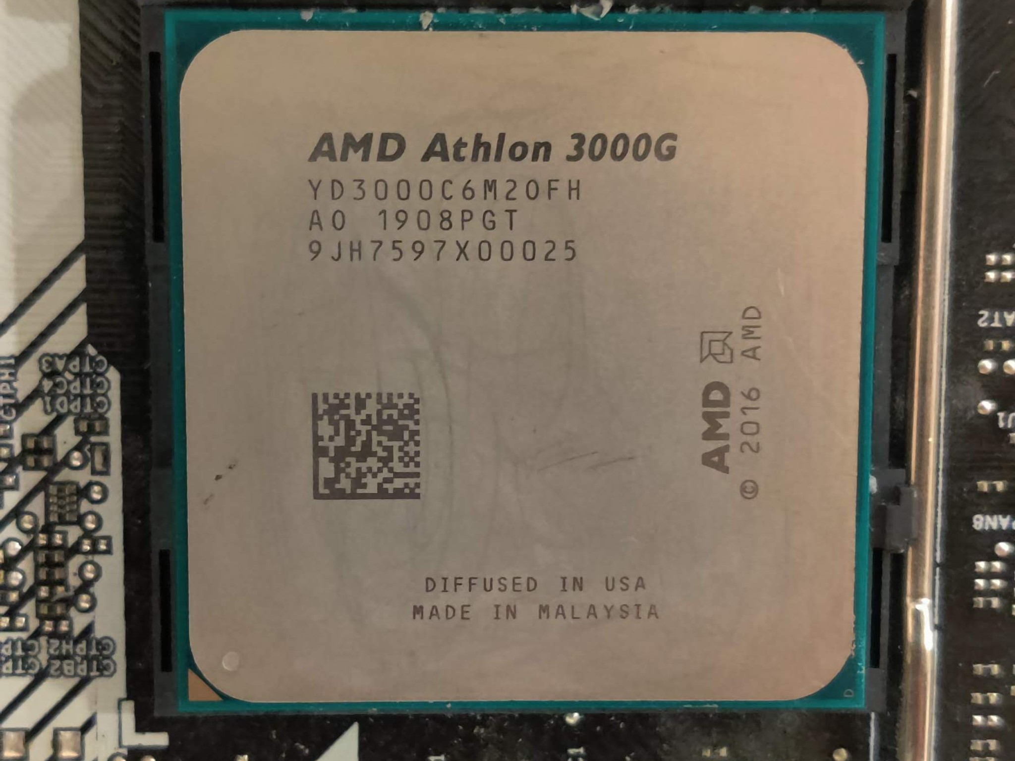 AM4 ASRock Motherboard and AMD Athlon 3000G