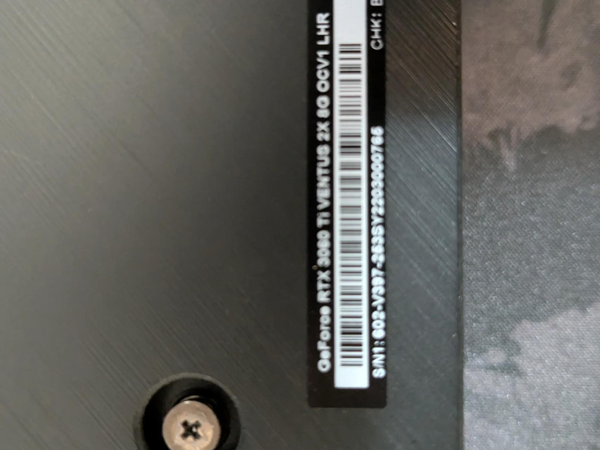 MSI Ventus 2X RTX 3060 TI with Box