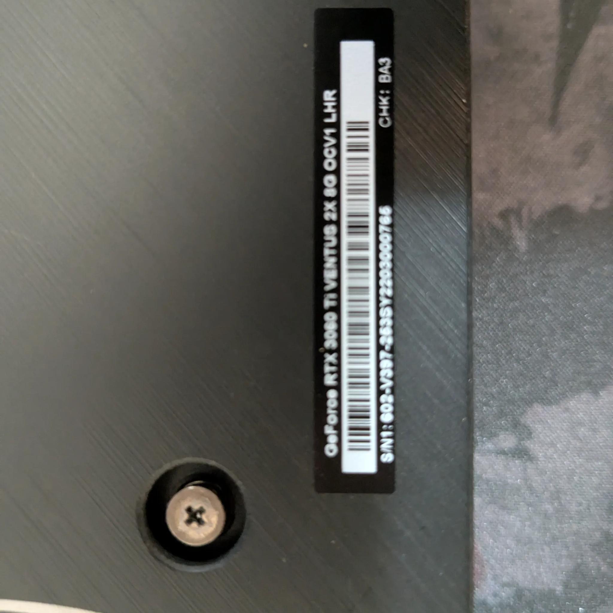 MSI Ventus 2X RTX 3060 TI with Box