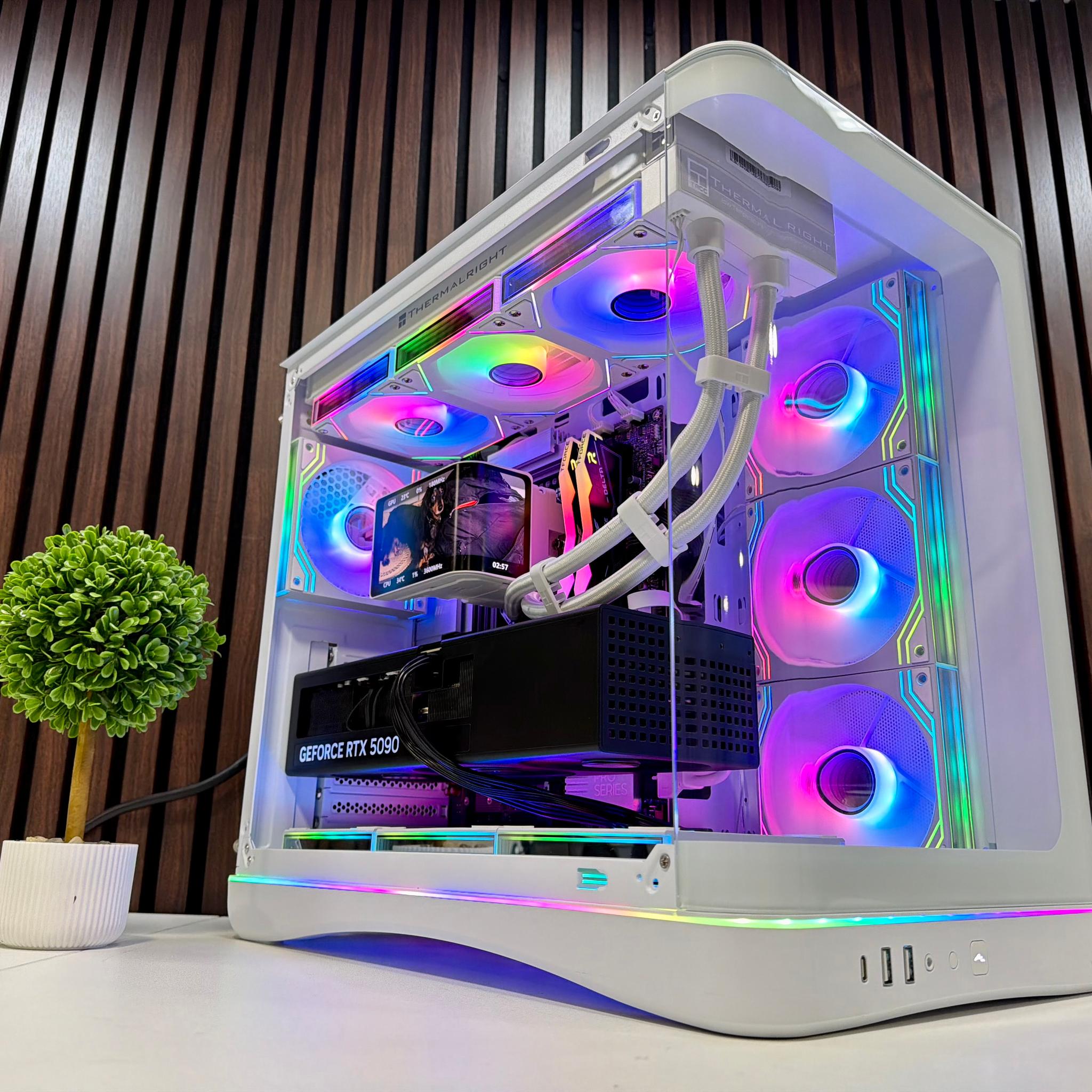 RTX 5090 | Ryzen 9950X3D | 64GB DDR5 | 2TB Gen 5 M.2 | 1200 Watt Tier A PSU | LCD AIO