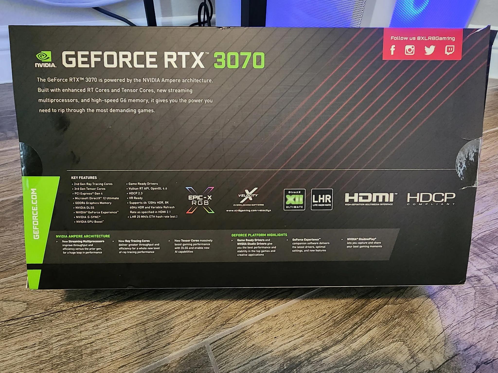 PNY GeForce RTX 3070 8 GB XLR8 