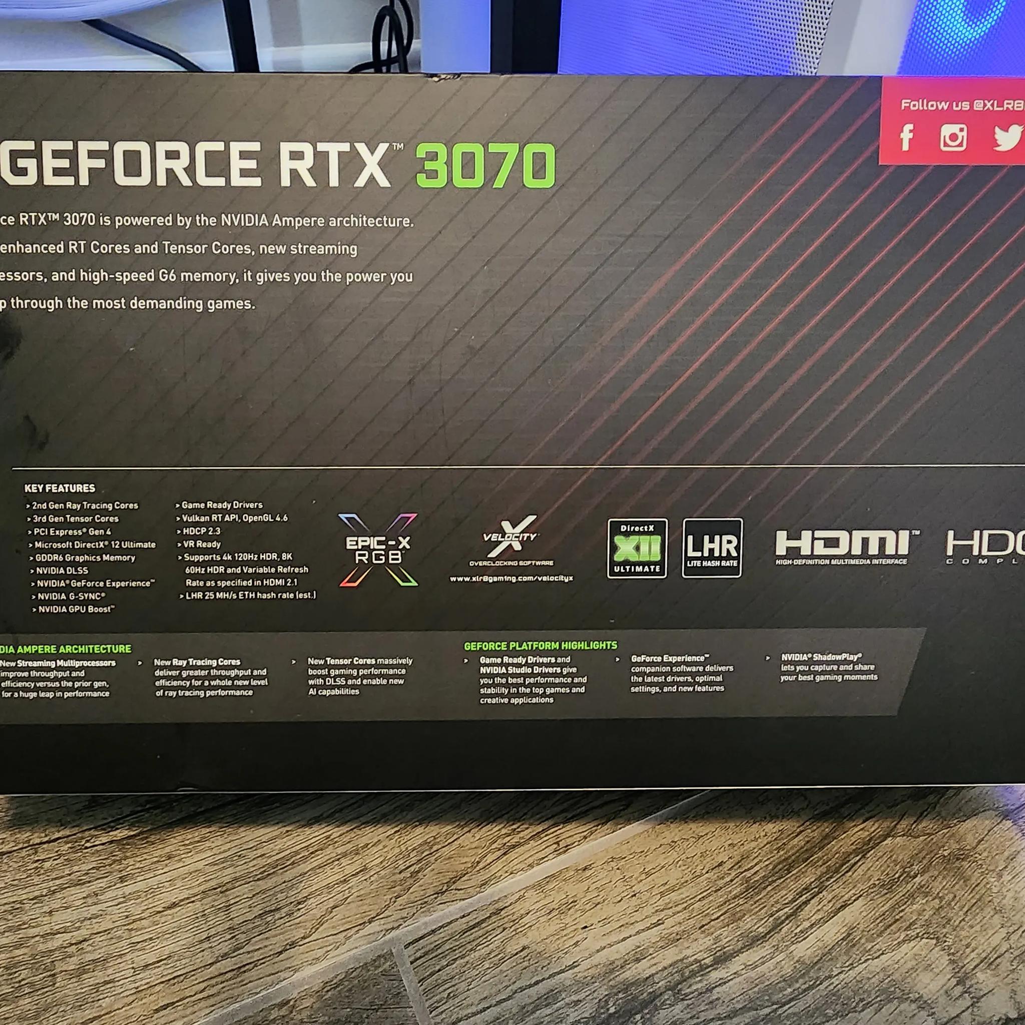 PNY GeForce RTX 3070 8 GB XLR8 
