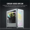Corsair 4000D Airflow White Steel / Tempered Glass ATX Mid Tower Computer Case