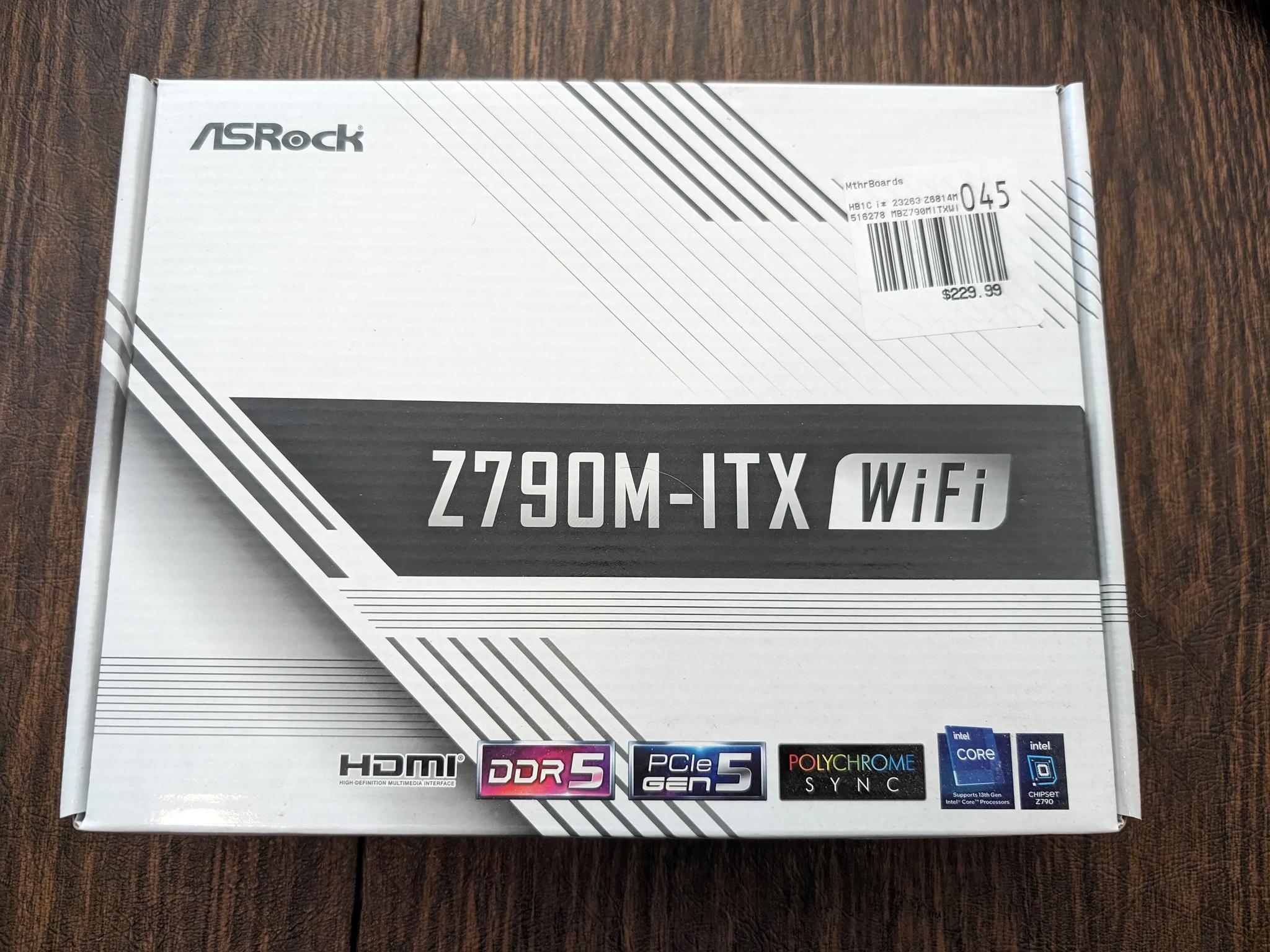 Asrock Z790M-ITX WiFi Motherboard - NEW
