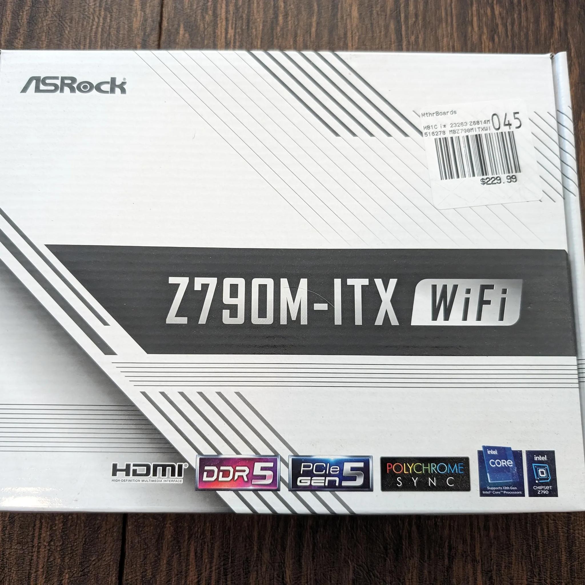 Asrock Z790M-ITX WiFi Motherboard - NEW